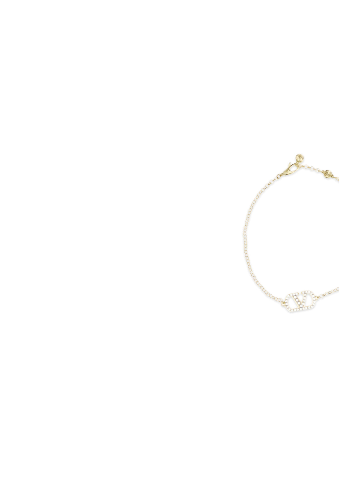 Valentino Garavani Women Vlogo Signature Bracelet In Metal And Swarovski® Crystals VALENTINO GARAVANI