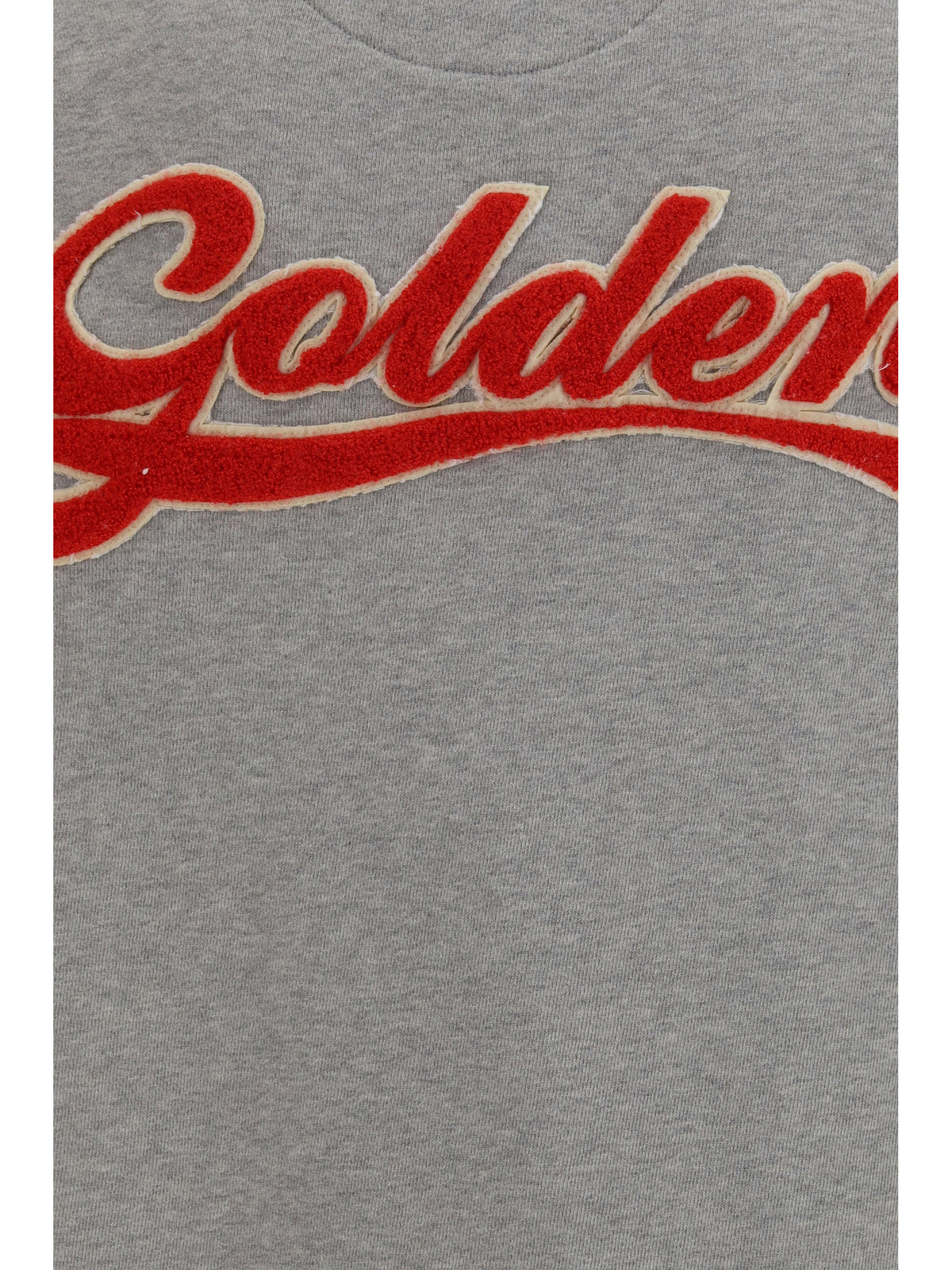 Golden Goose Men Oversized Crewneck Sweater With Lettering On The Back