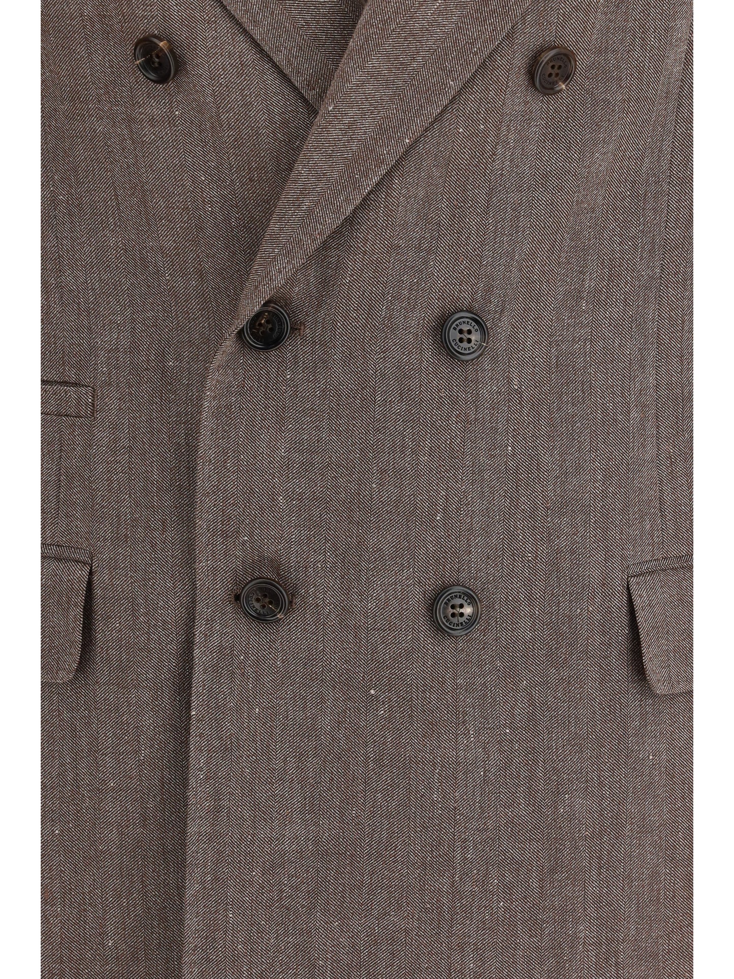 Brunello Cucinelli Men Double-Breasted Tailored Jacket BRUNELLO CUCINELLI