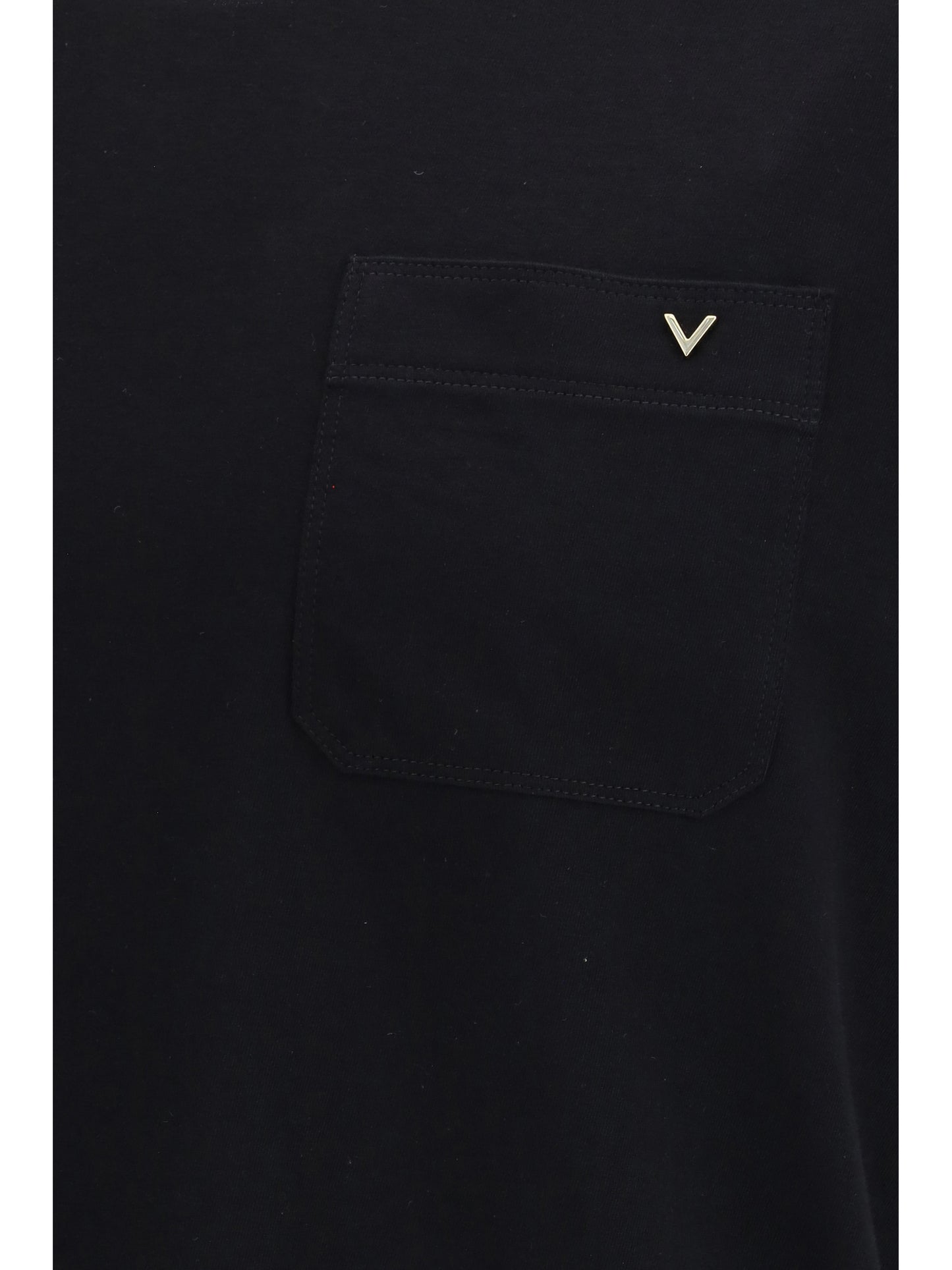Valentino Men Cotton T-Shirt With Vgold