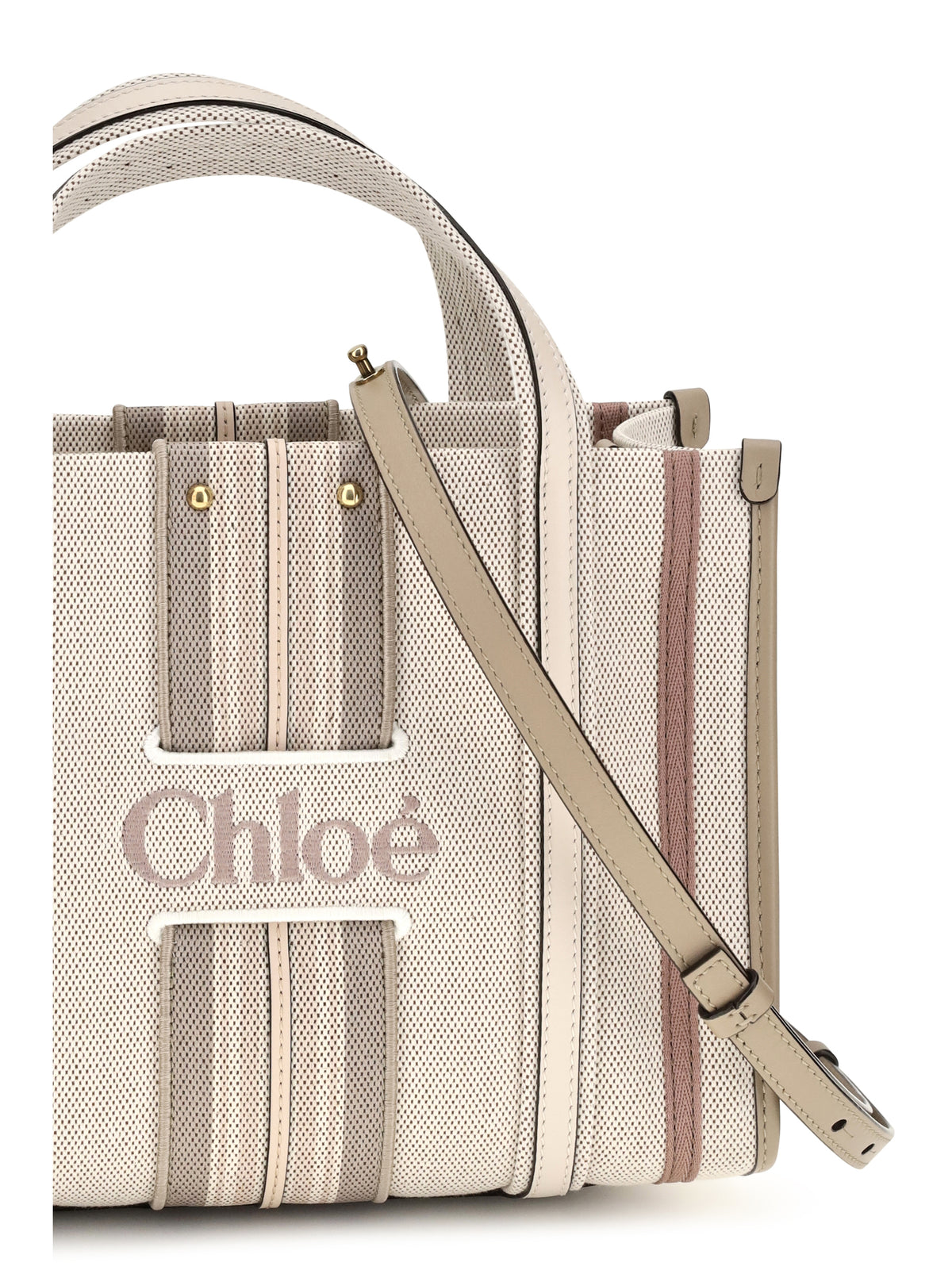 Chloé Women Small Woody Loop Canvas Tote Bag CHLOE