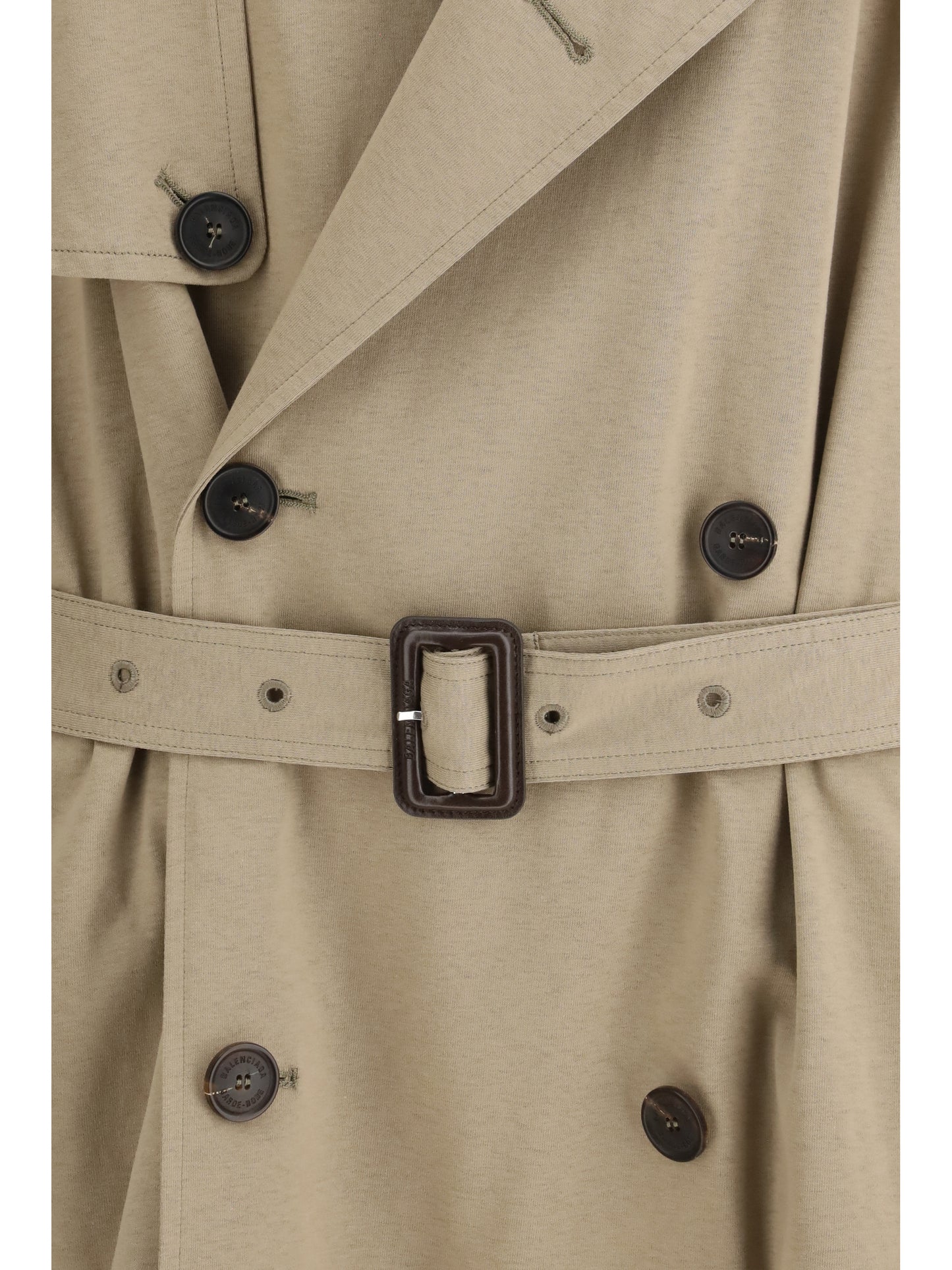Balenciaga Women Belted Double-Breasted Trench Coat BALENCIAGA