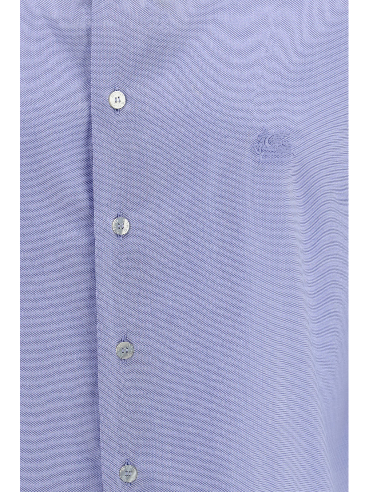 Etro Men Roma Cotton Shirt With Pegaso Logo ETRO