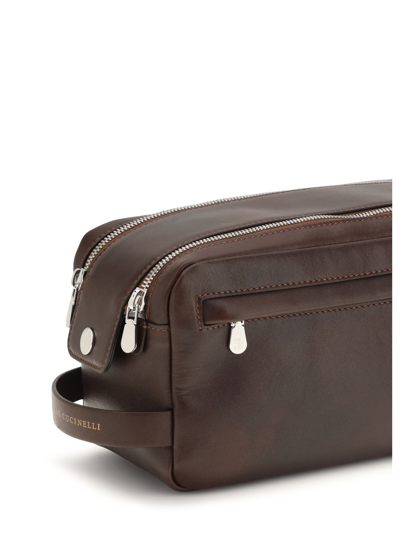 Brunello Cucinelli Men Leather Beauty Case BRUNELLO CUCINELLI