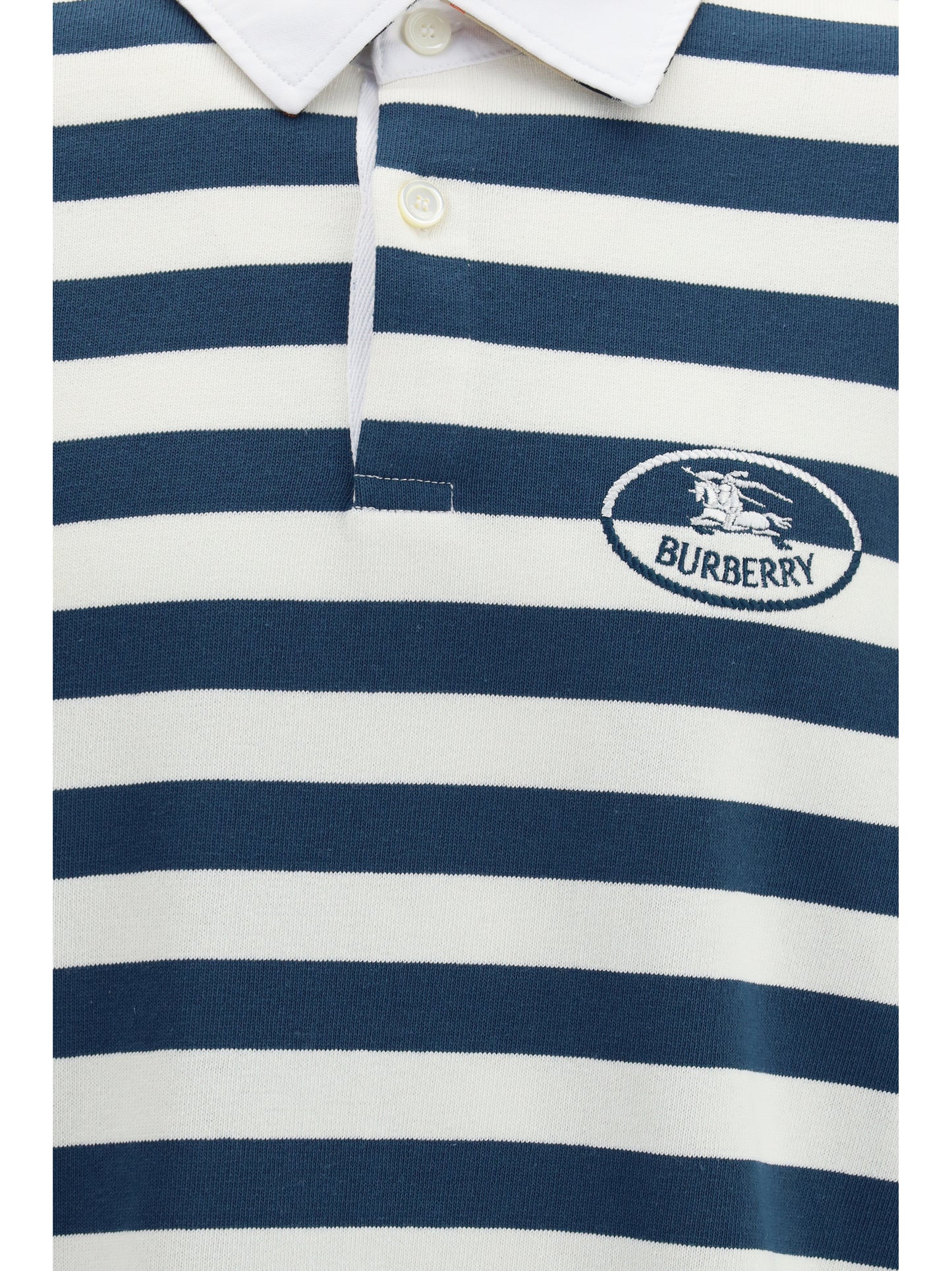Burberry Men Striped Long-Sleeve Cotton Polo BURBERRY