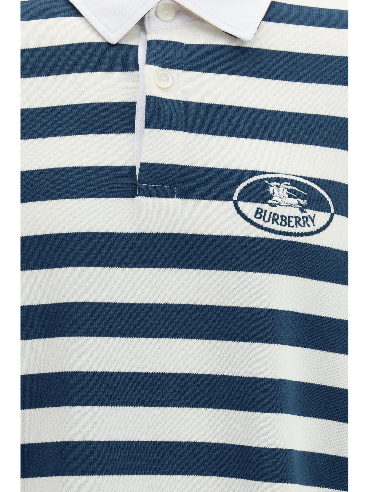 Burberry Men Striped Long-Sleeve Cotton Polo BURBERRY