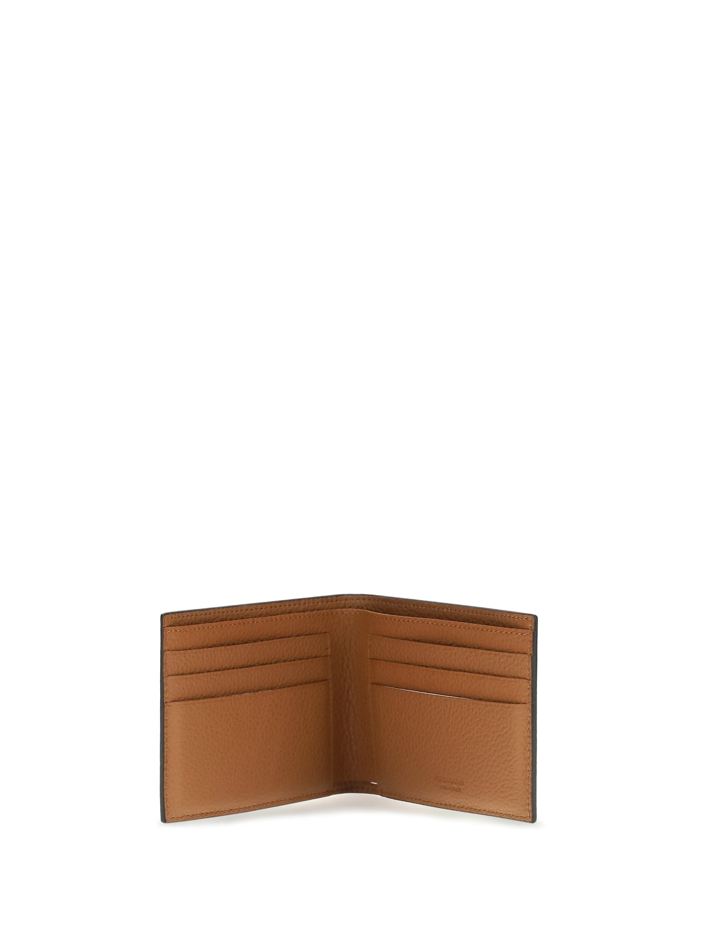Ferragamo Men Leather Bifold Wallet With Gancini Pattern FERRAGAMO