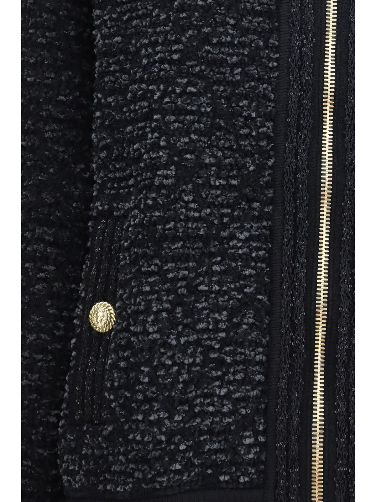 Balmain Women Zip Jacket With Sequin Details
