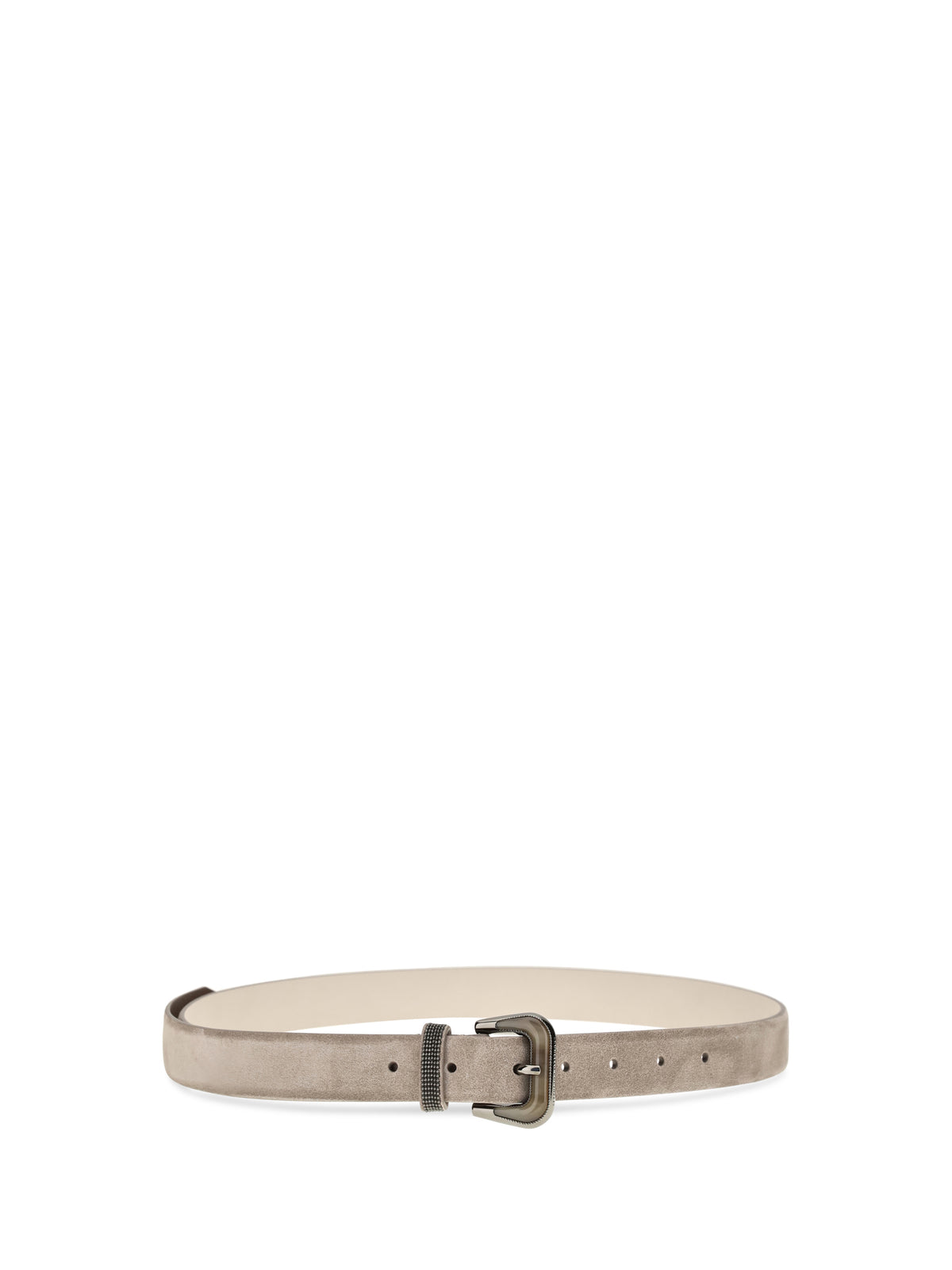 Brunello Cucinelli Women Suede Belt With Shiny Loop