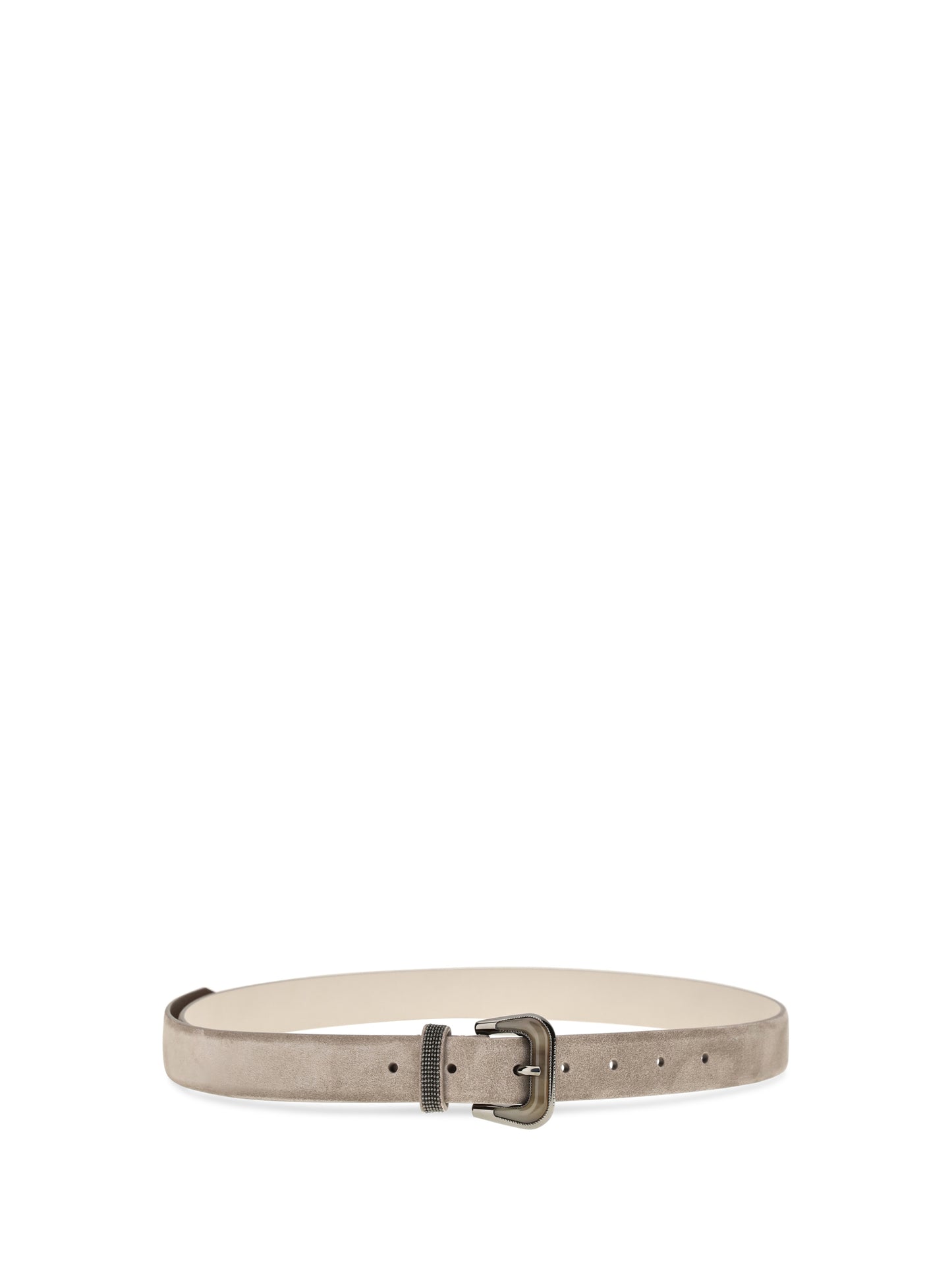 Brunello Cucinelli Women Suede Belt With Shiny Loop