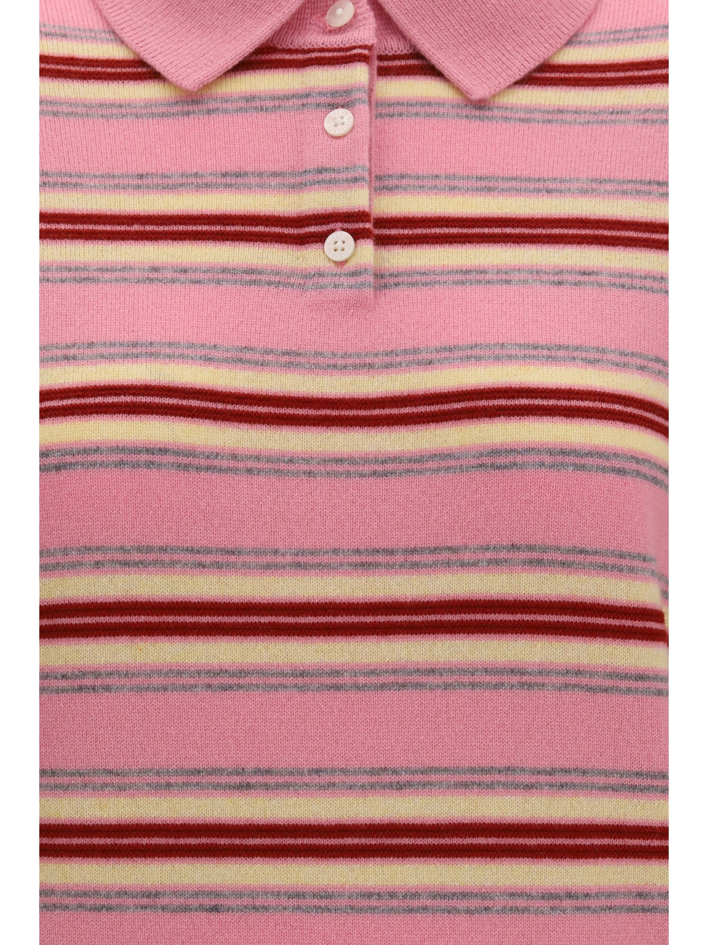 Guest In Residence Women College Striped Polo Sweater GUEST IN RESIDENCE