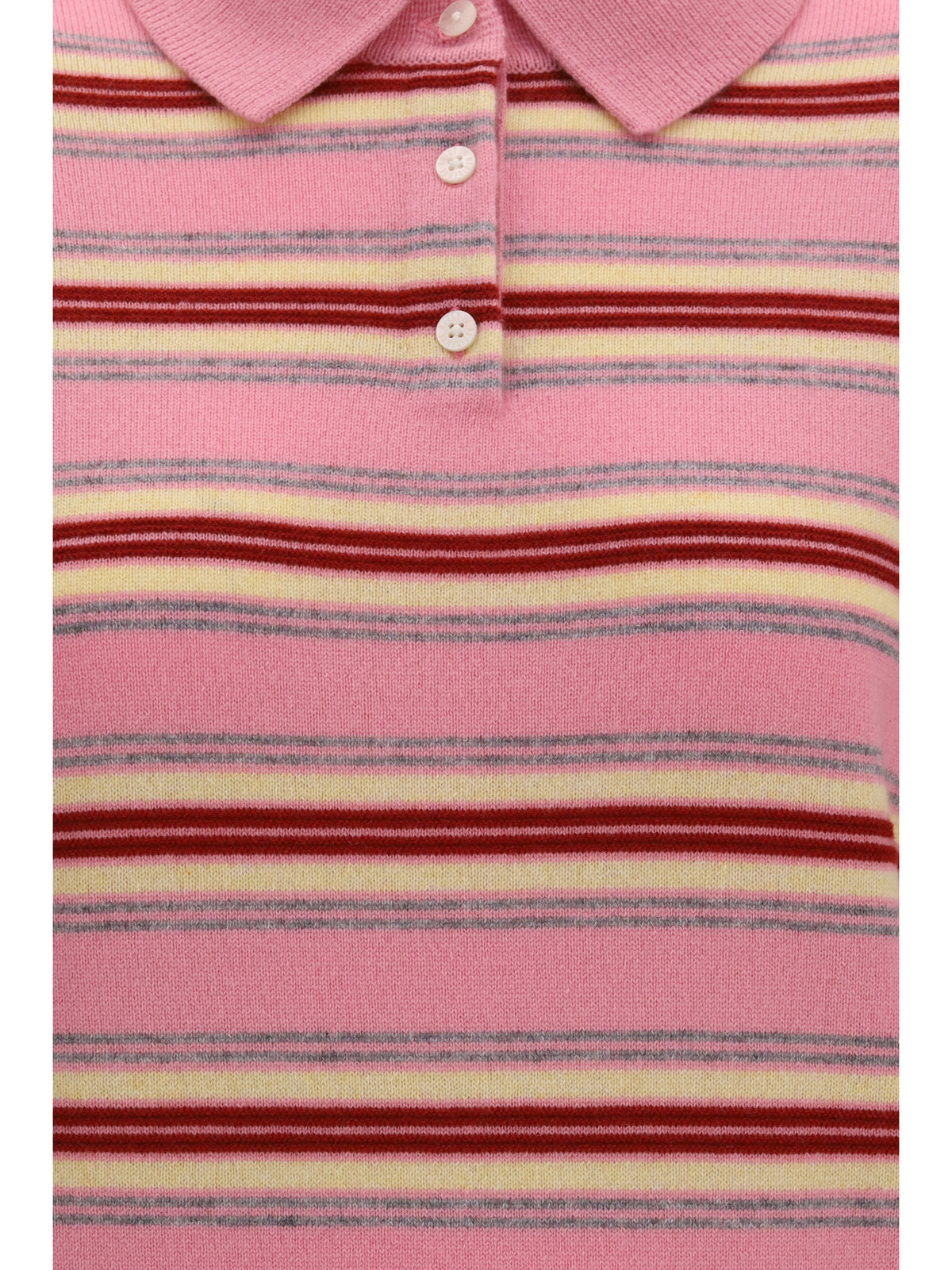 Guest In Residence Women College Striped Polo Sweater GUEST IN RESIDENCE