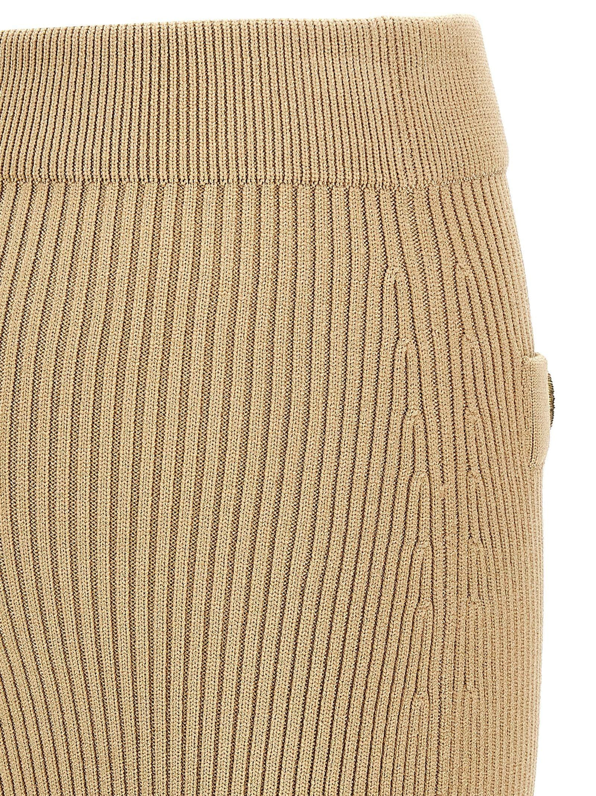 Balmain Women Ribbed Midi Skirt BALMAIN