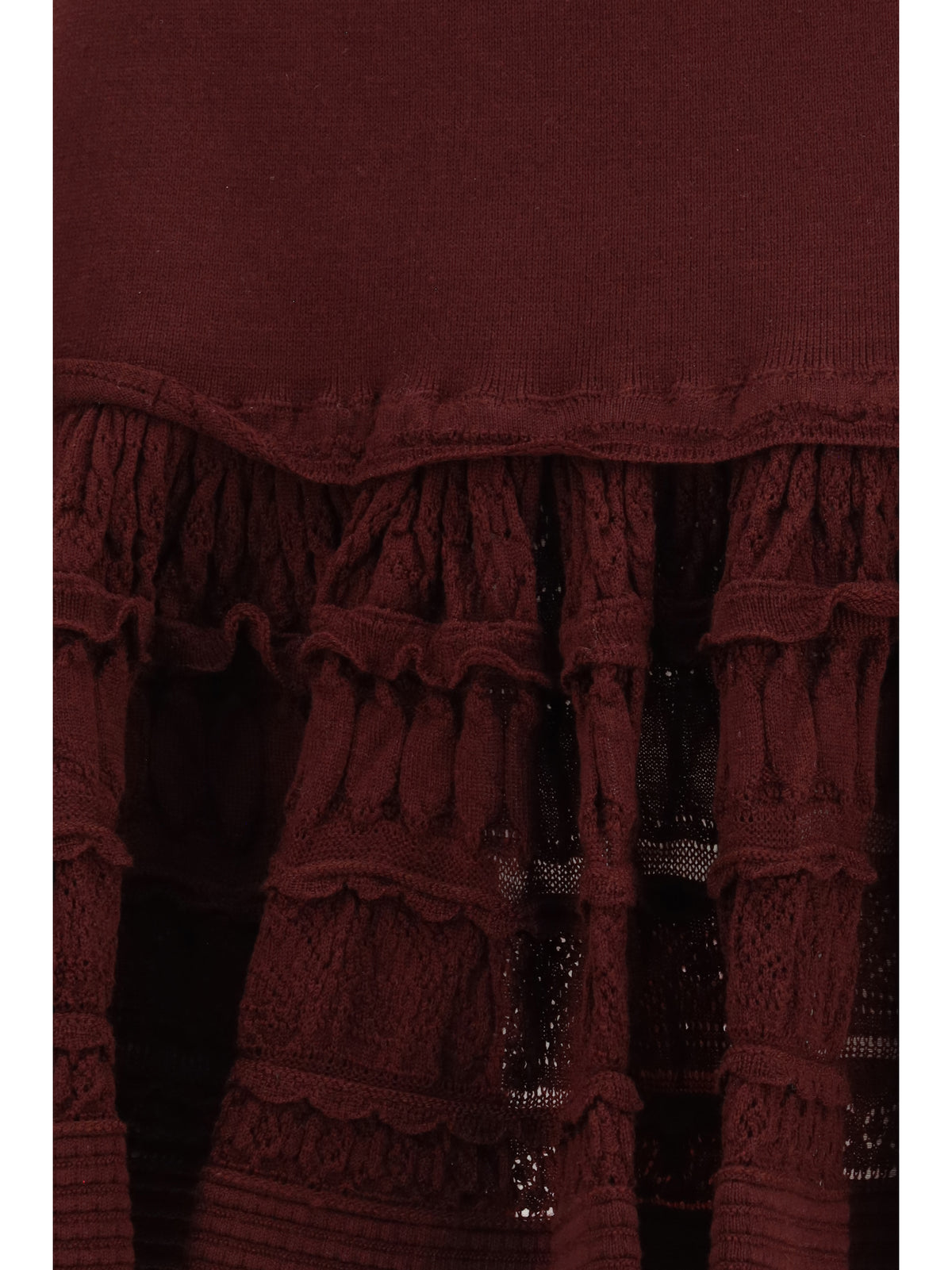 Alaïa Women Wool Crinoline Ruffle Mini Skirt ALAIA