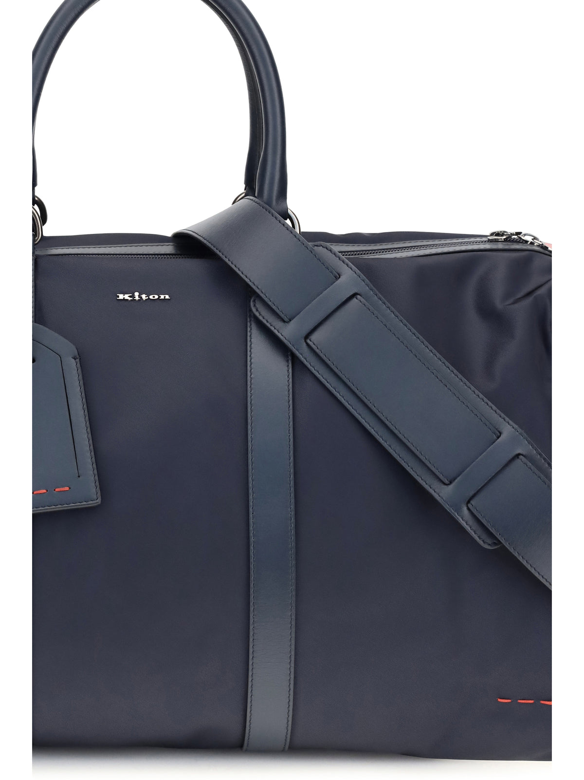 Kiton Men Leather-Trim Travel Duffle Bag KITON