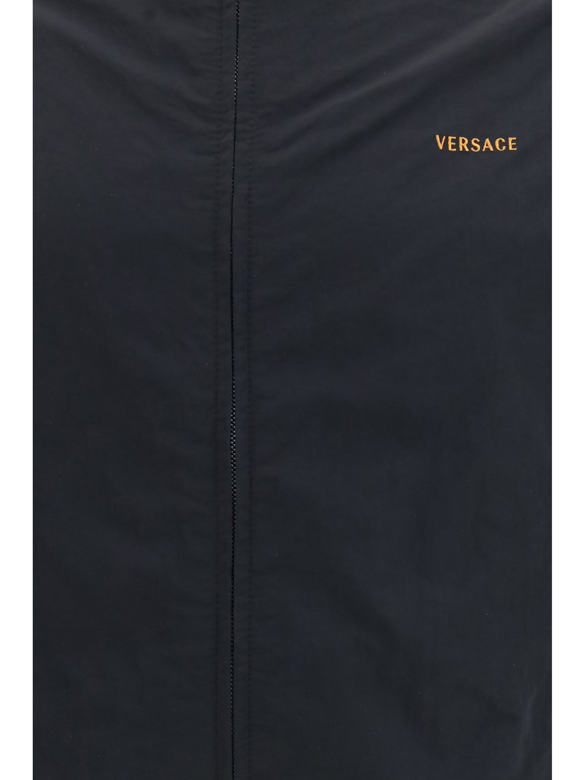 Versace Men Nylon Blouson Jacket With Embroidered Logo VERSACE