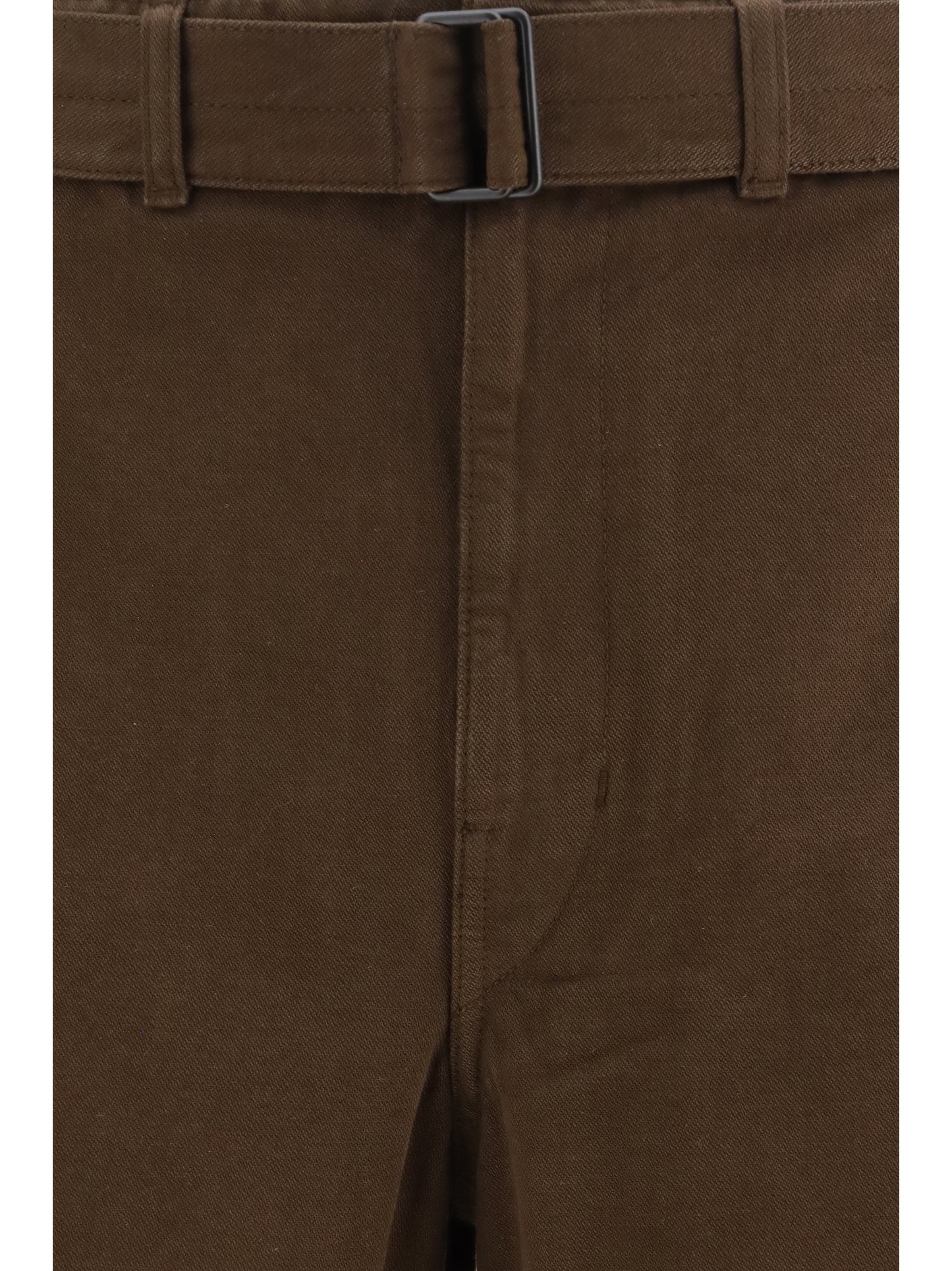 Lemaire Men Heavy Dyed Twill Belted Pants LEMAIRE