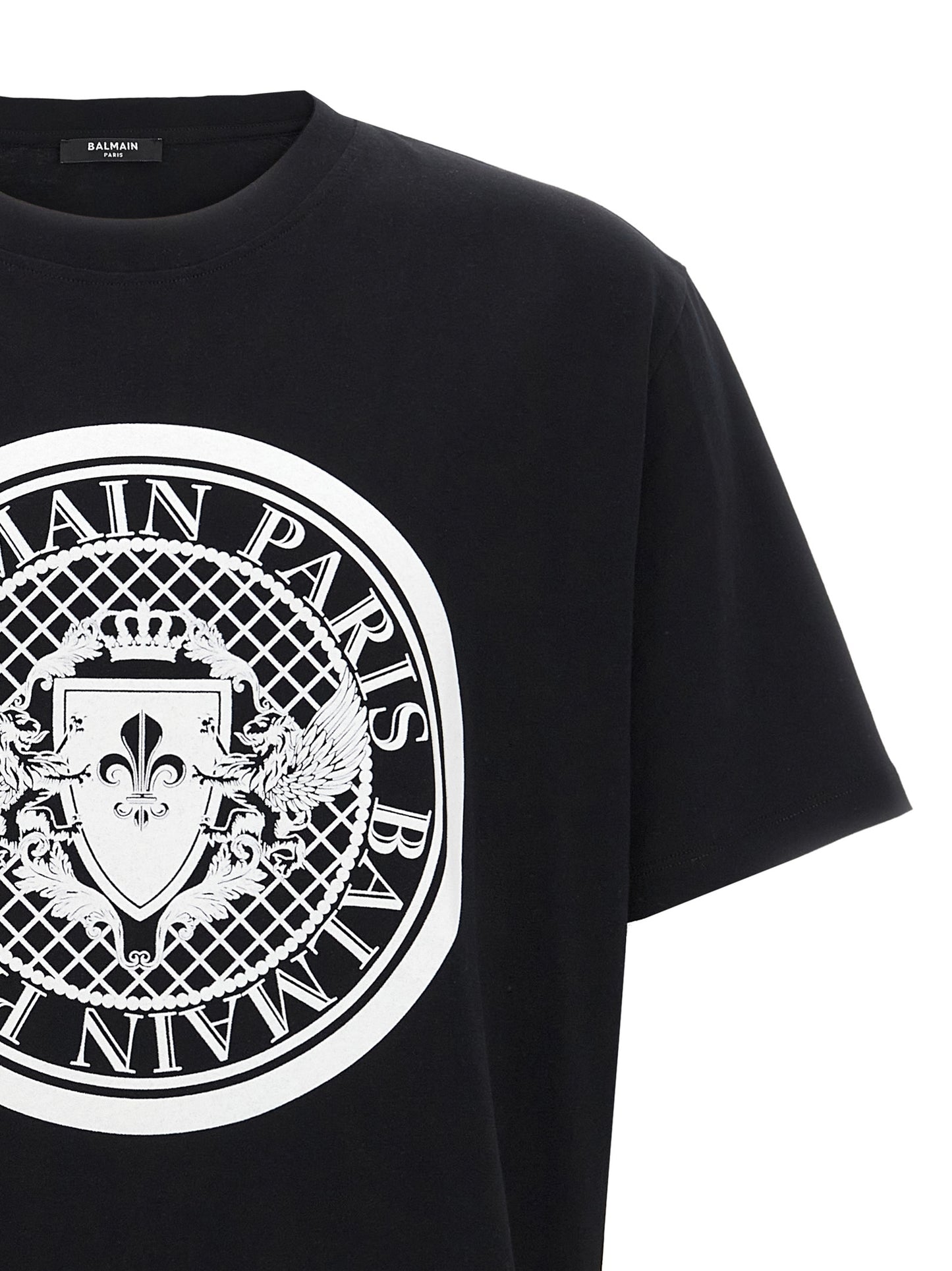 Balmain Men Velvet Logo T-Shirt BALMAIN