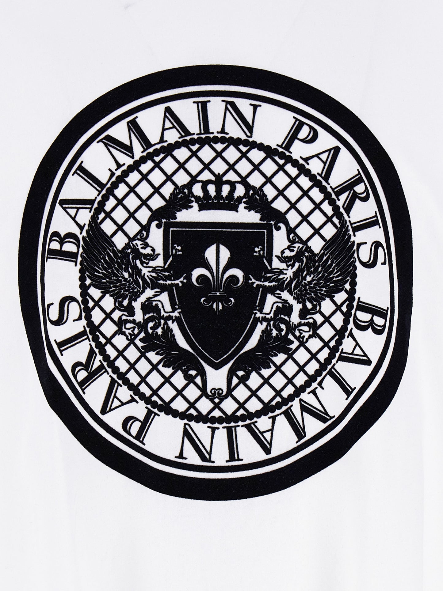 Balmain Men Velvet Logo T-Shirt BALMAIN