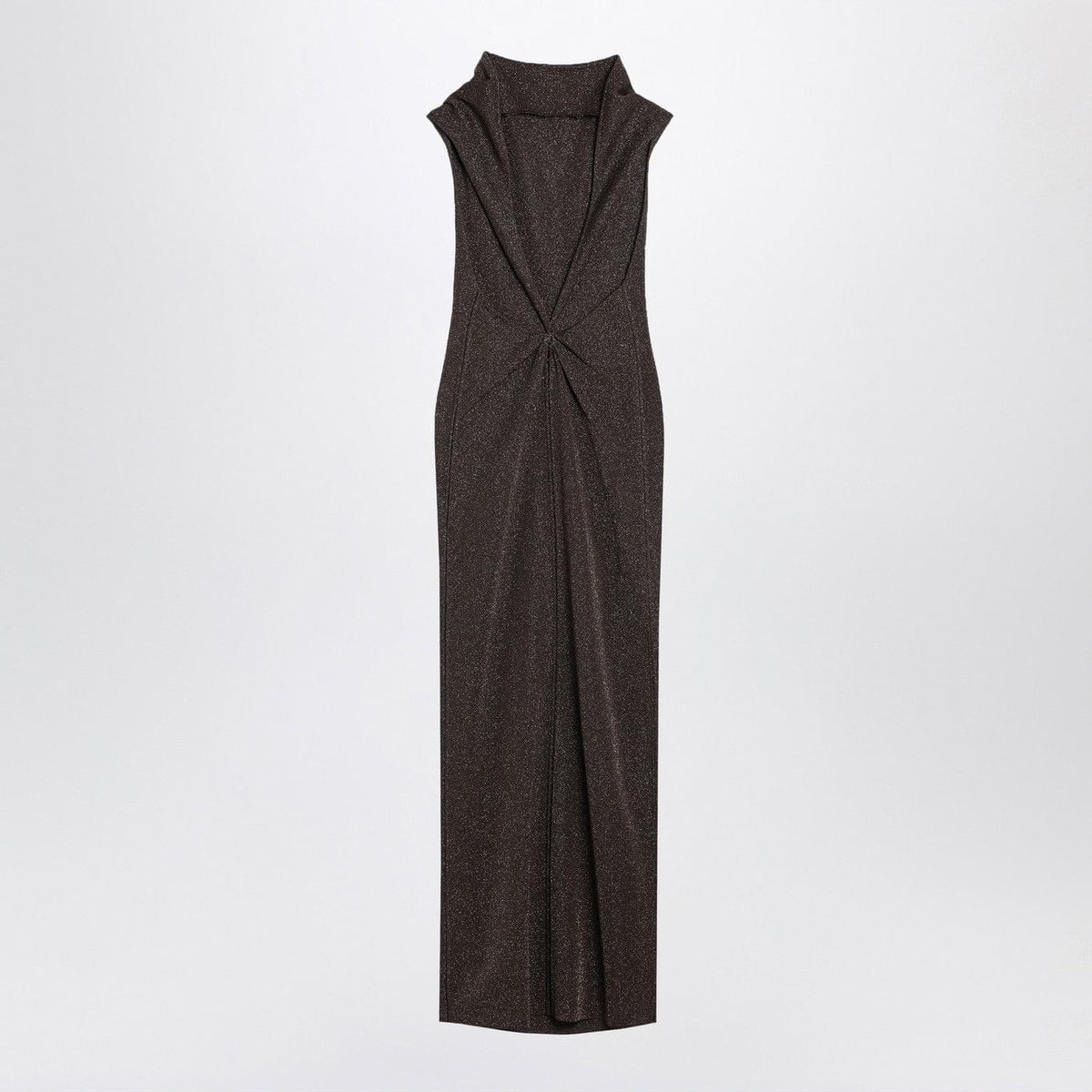 Max Mara Pianoforte Brown Dress In Viscose And Lurex Yarn Women MAX MARA