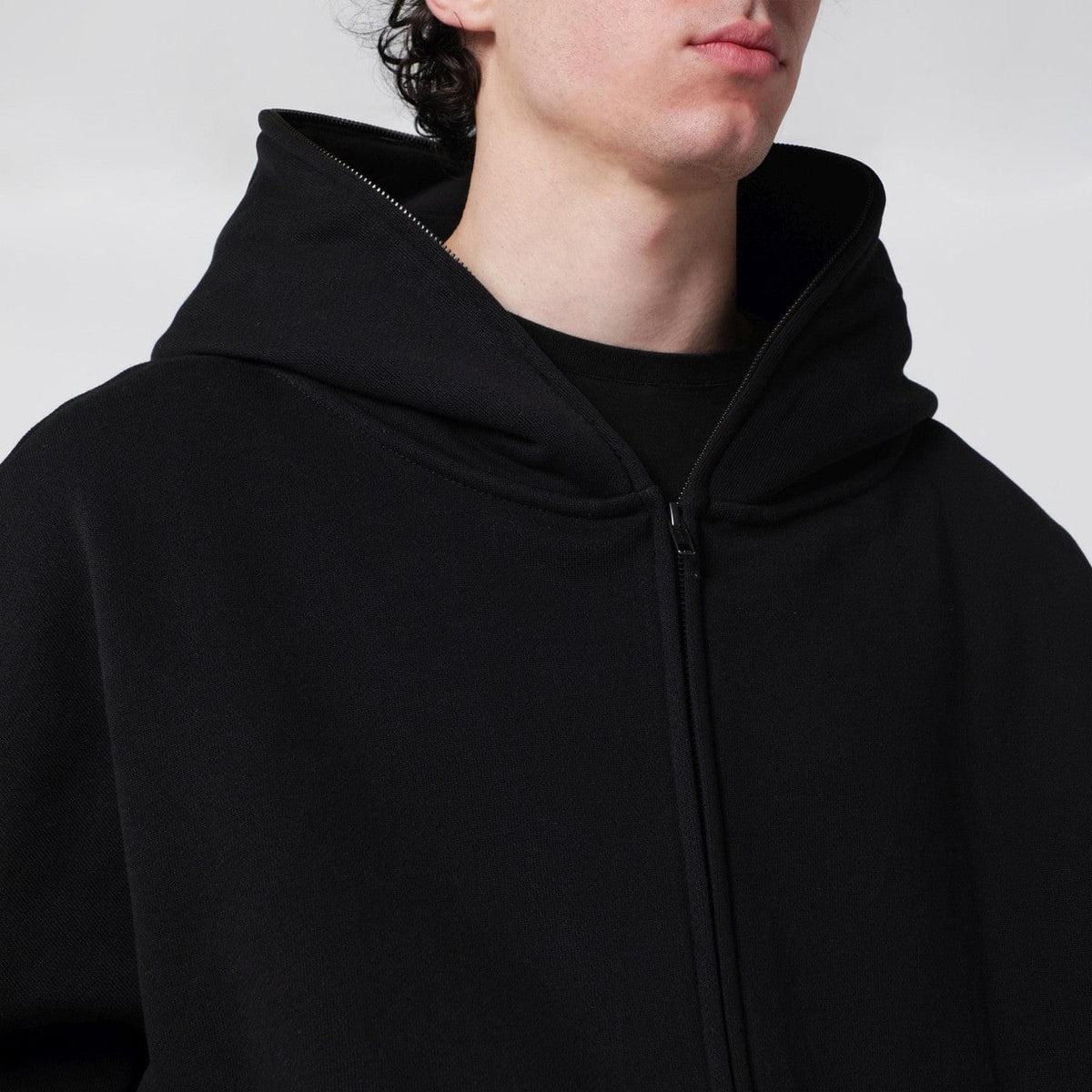 Entire Studios Black Cotton Zip-Up Hoodie Men Entire Studios