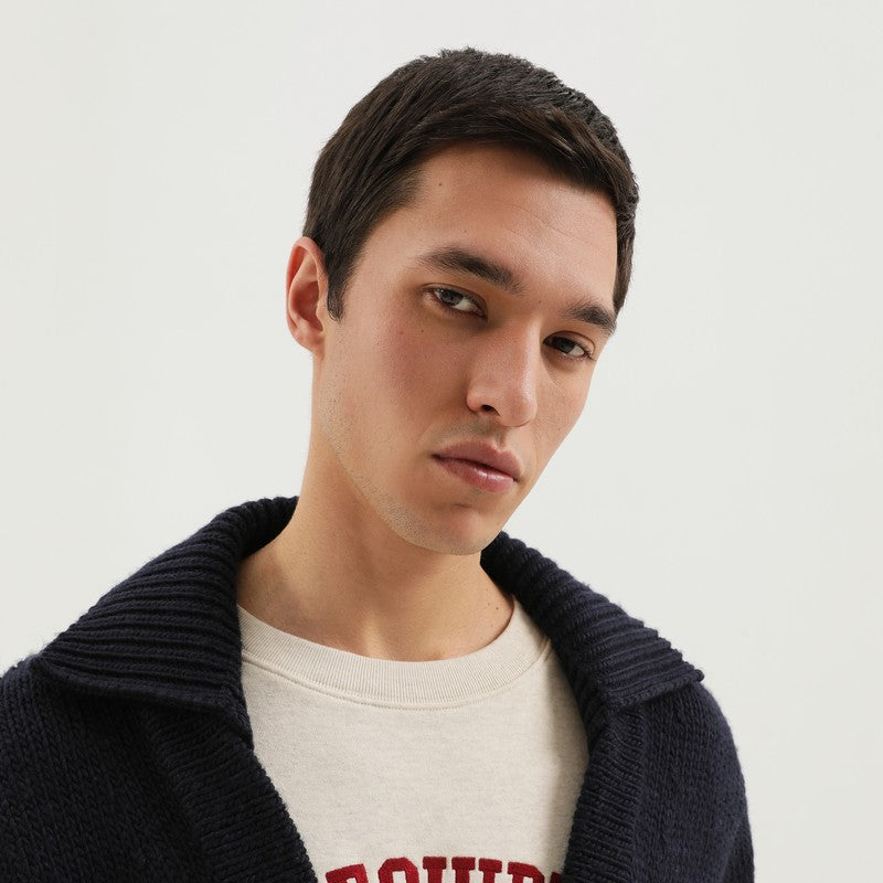 1989 Studio Blue Wool Cardigan Men