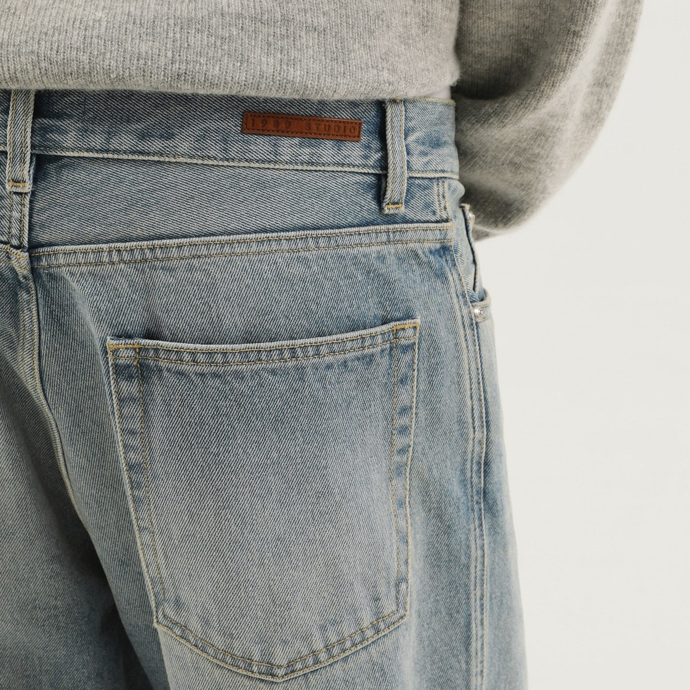 1989 Studio Malin Denim Pants With Patches Men 1989 STUDIO