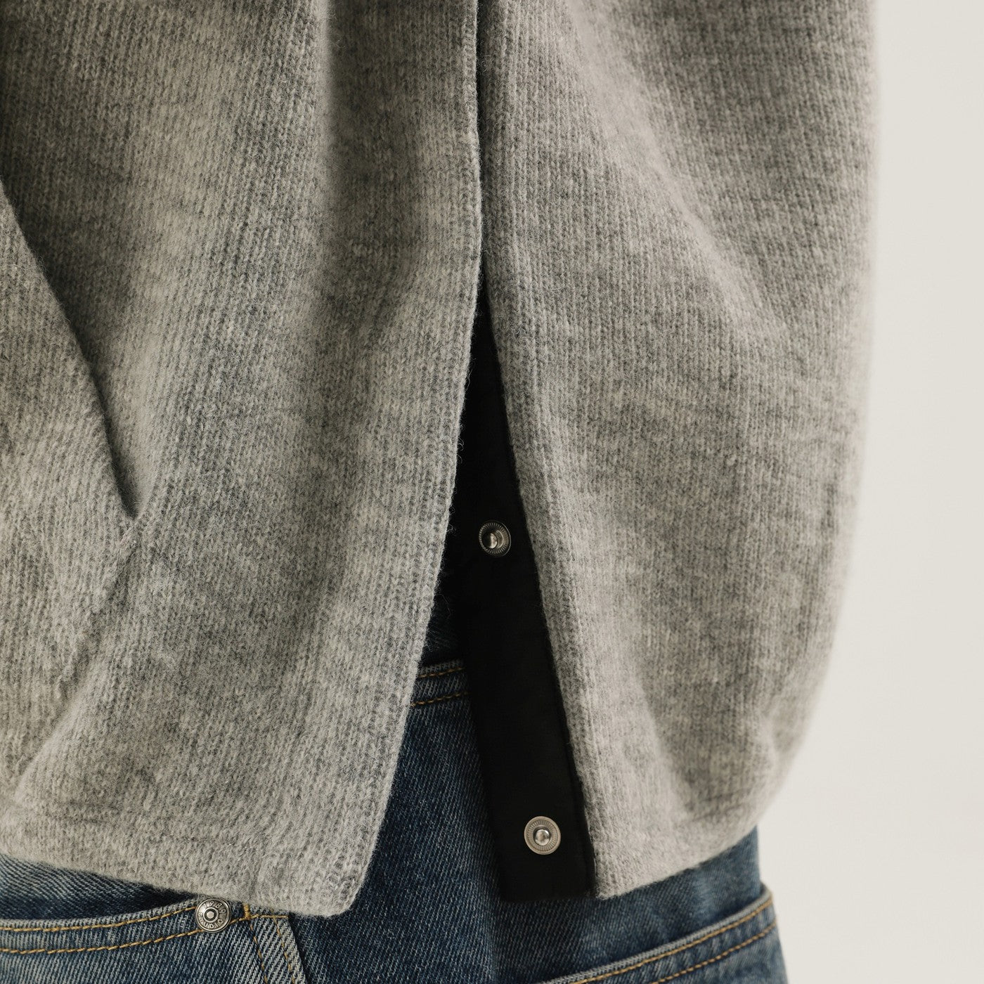 1989 Studio Gray Knitted Hoodie Men 1989 STUDIO