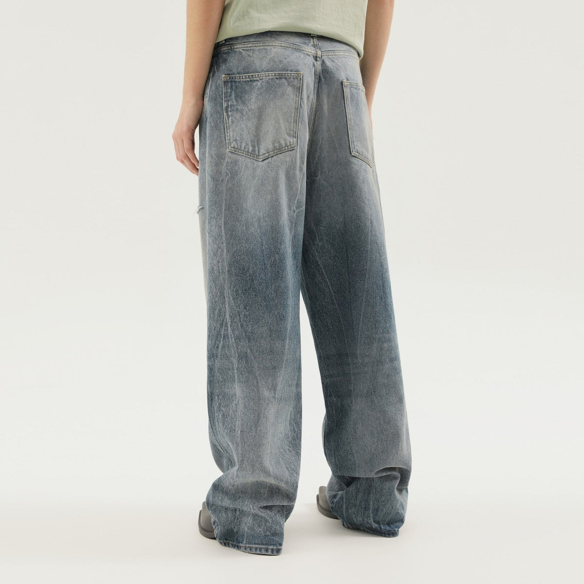 1989 Studio Rhodesian Pants In Stone Blue Denim Women 1989 STUDIO