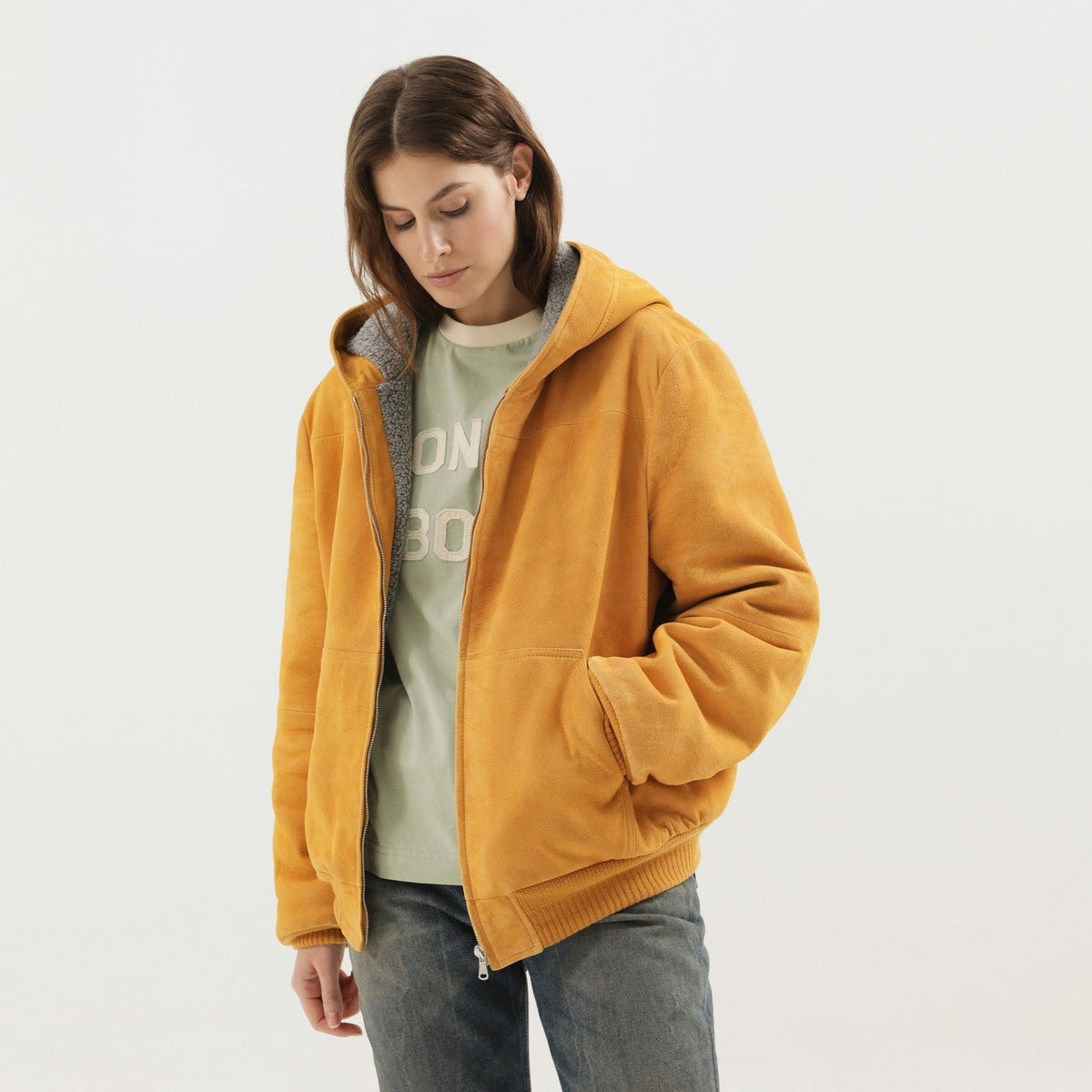 1989 Studio Yellow Suede Hoodie Women 1989 STUDIO
