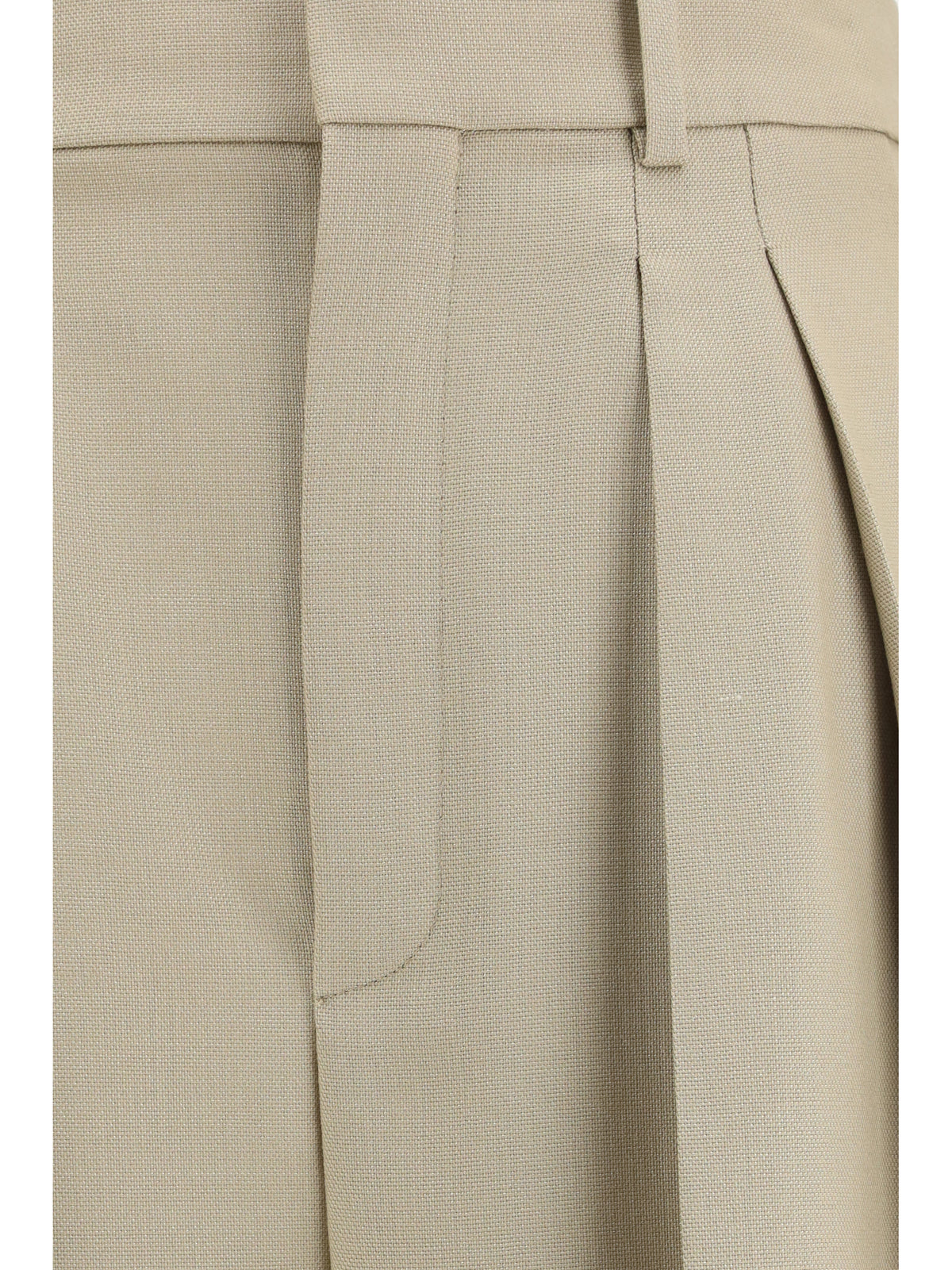 Saint Laurent Women Tailored Wool And Silk Canvas Pants