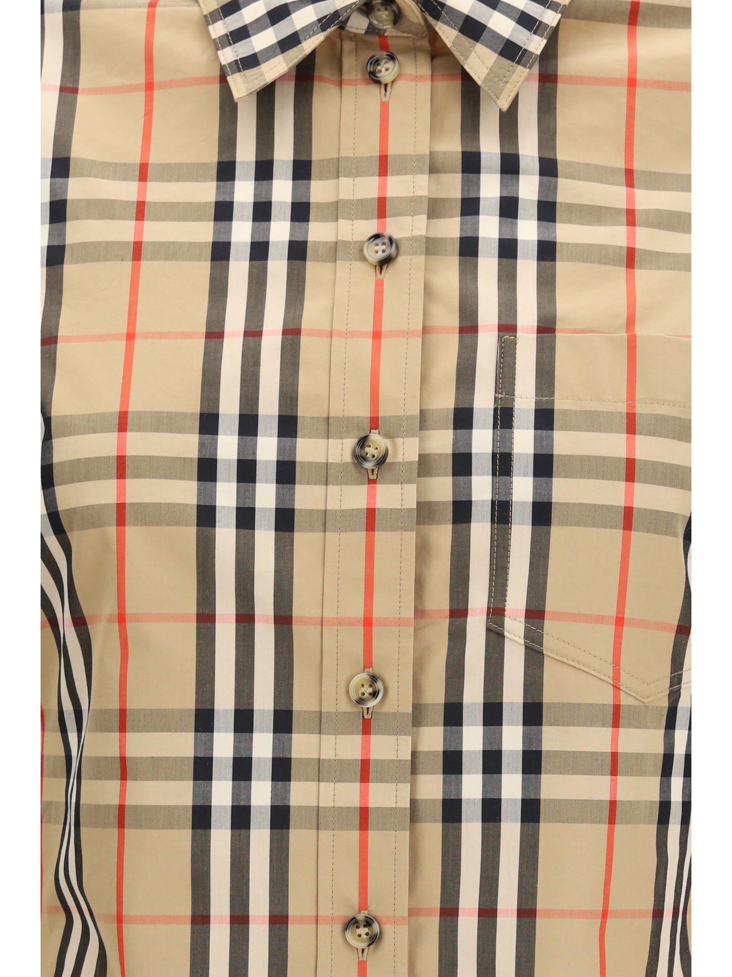 Burberry Women Stretch Cotton Check Shirt BURBERRY