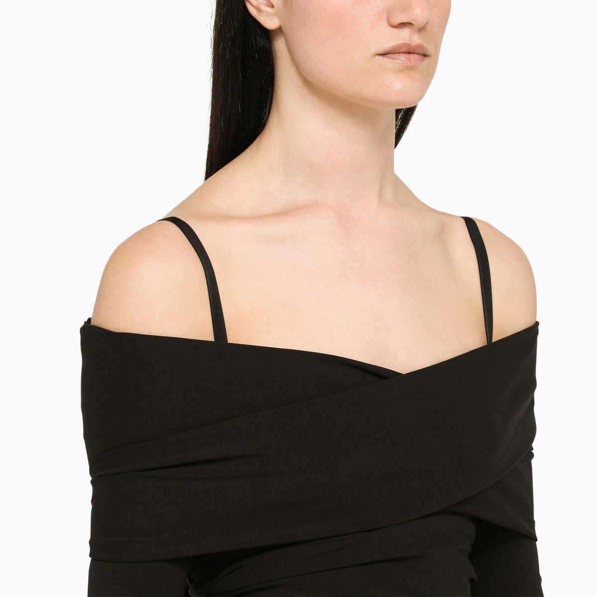 Dolce&Gabbana Black Top With Boat Neckline Women DOLCE & GABBANA