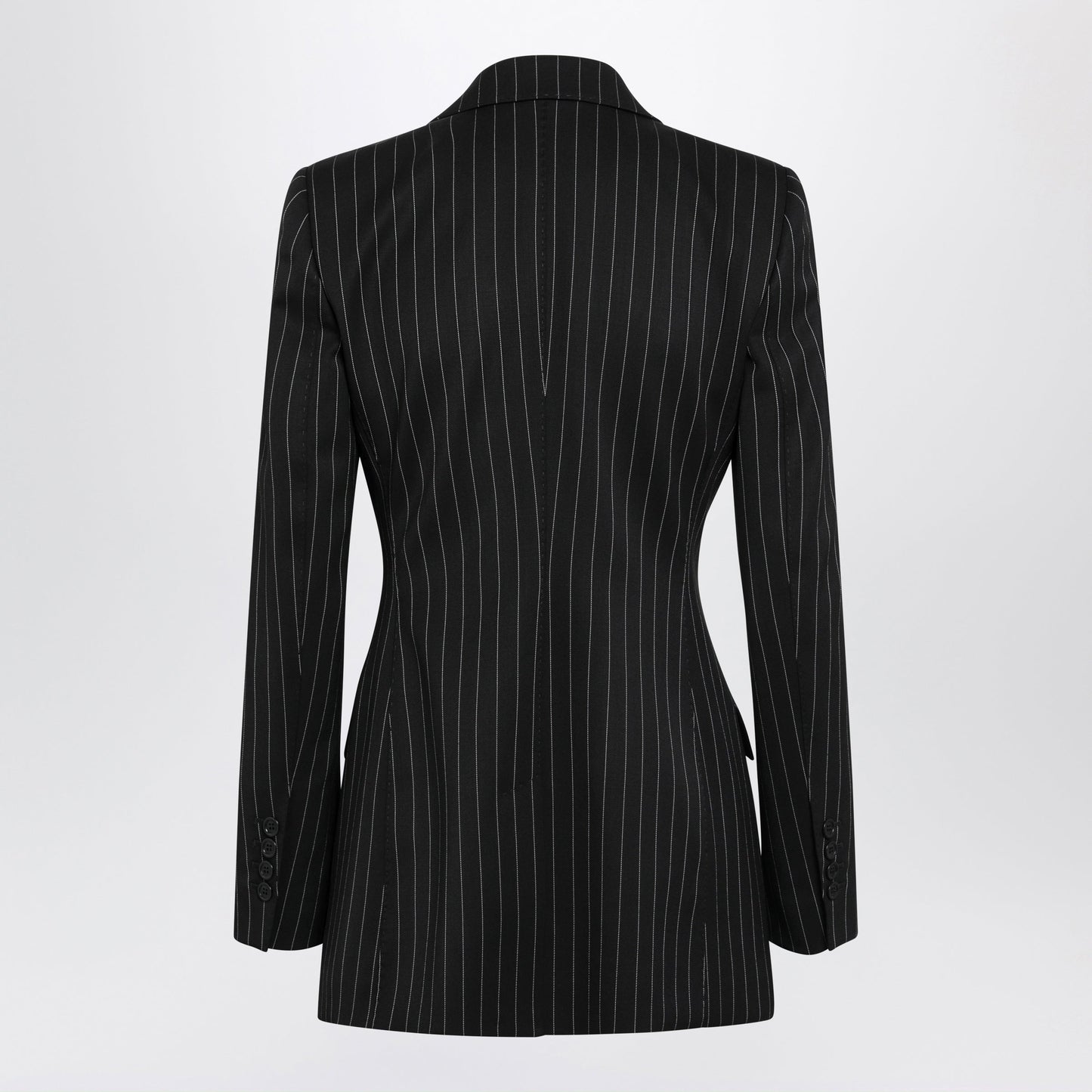 Dolce&Gabbana Double-Breasted Black Pinstripe Blazer In Virgin Wool Women DOLCE & GABBANA