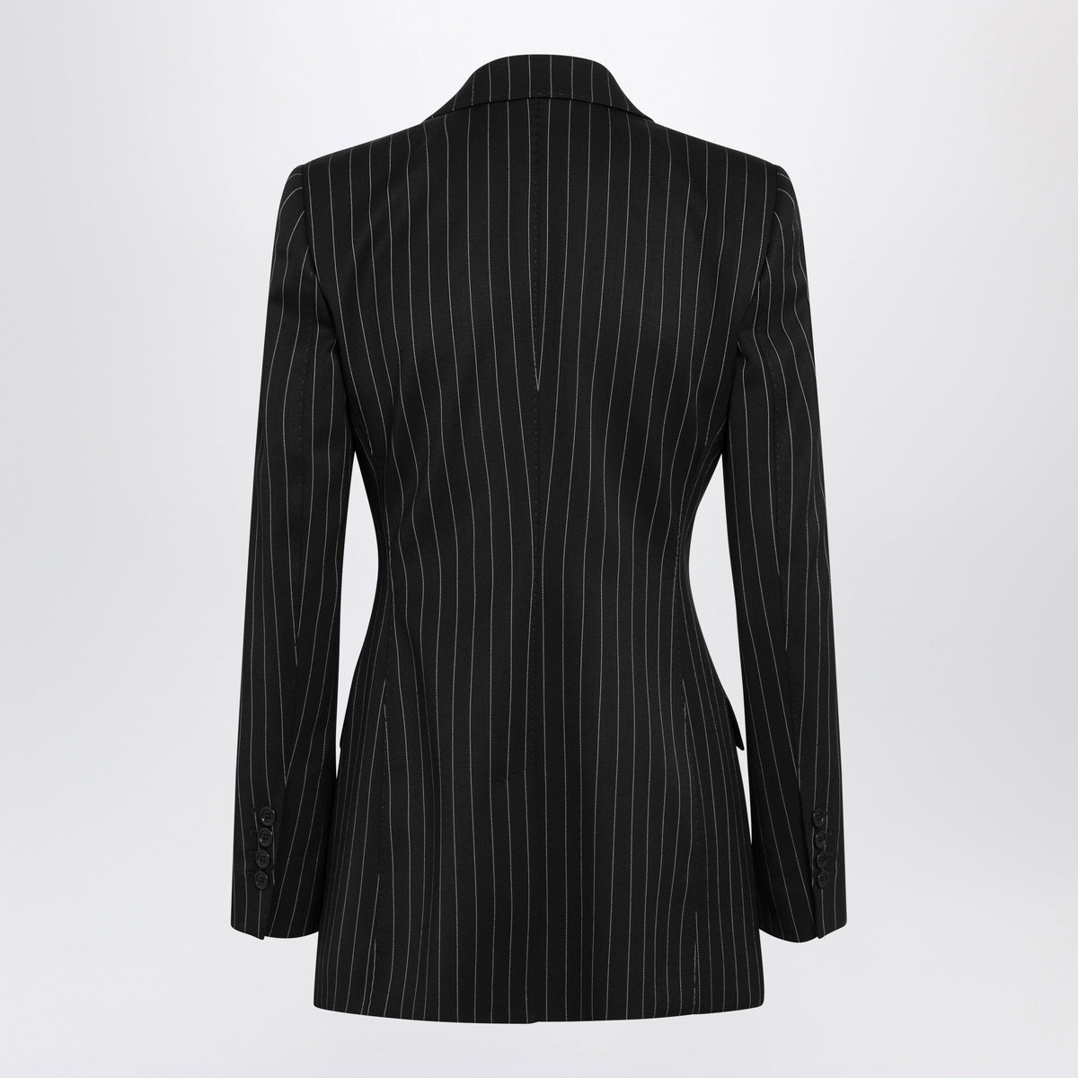 Dolce&Gabbana Double-Breasted Black Pinstripe Blazer In Virgin Wool Women DOLCE & GABBANA