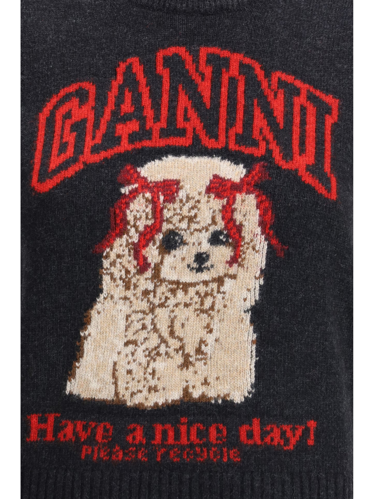 Ganni Women Graphic Wool Vest GANNI