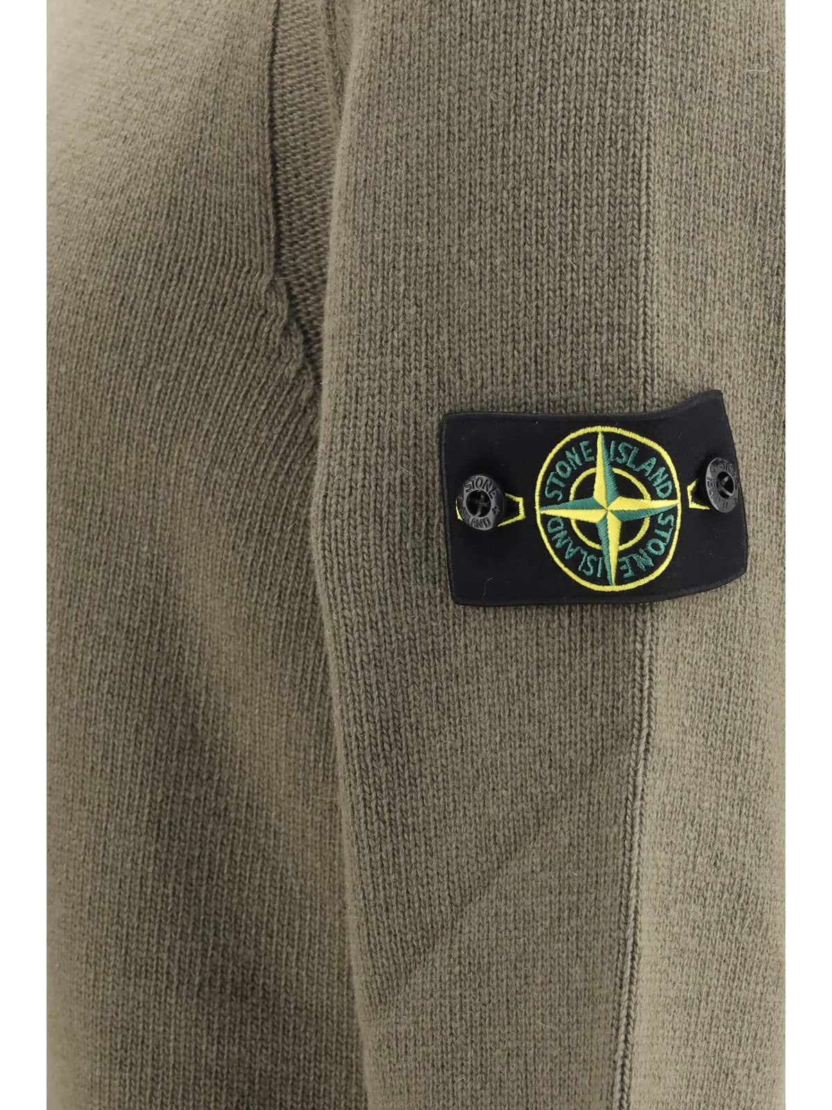 Stone Island Men Sweater Crewneck With Logo Patch On The Sleeve
