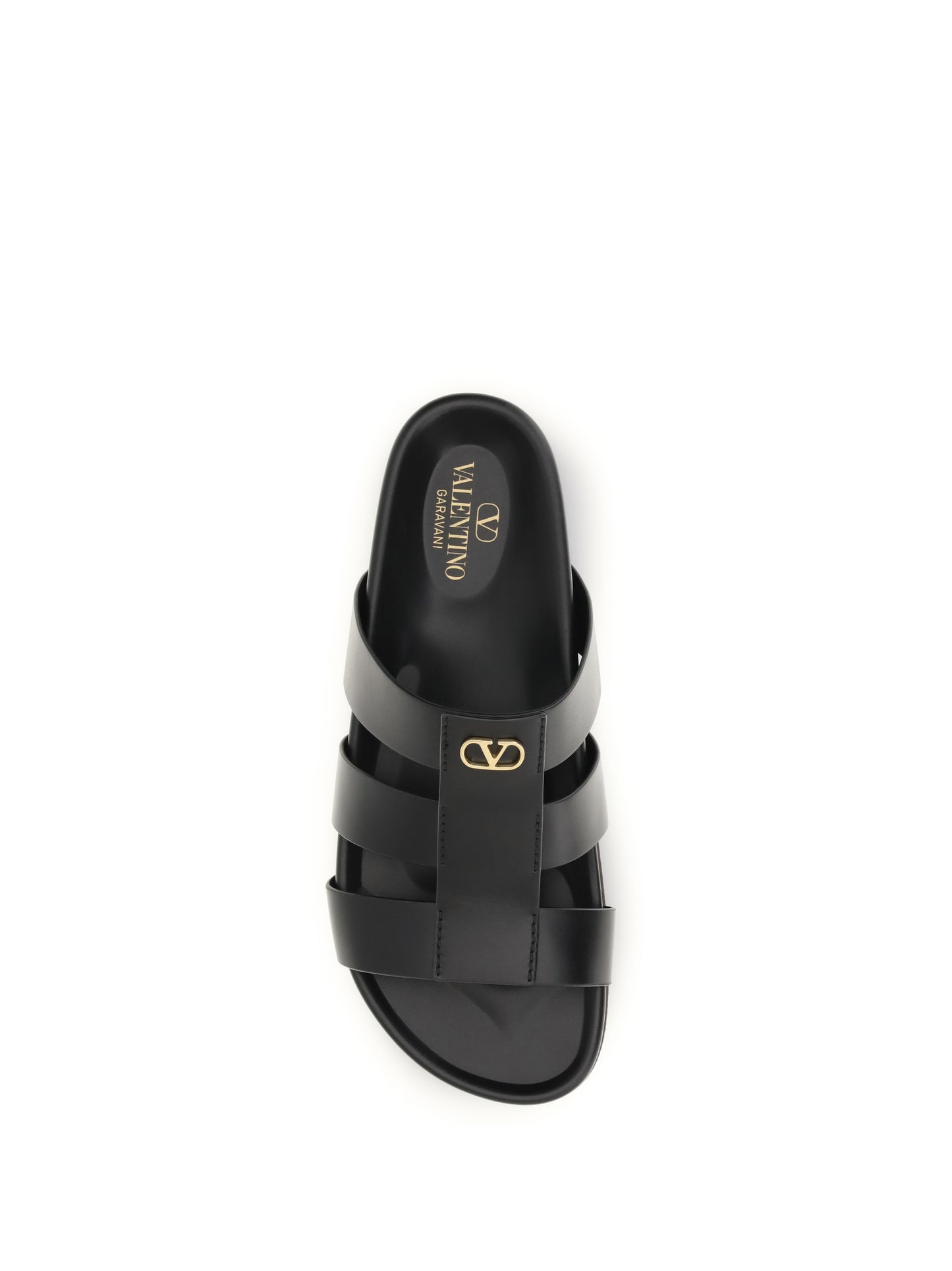 Valentino Garavani Men Studshield Leather Slide Sandals VALENTINO GARAVANI