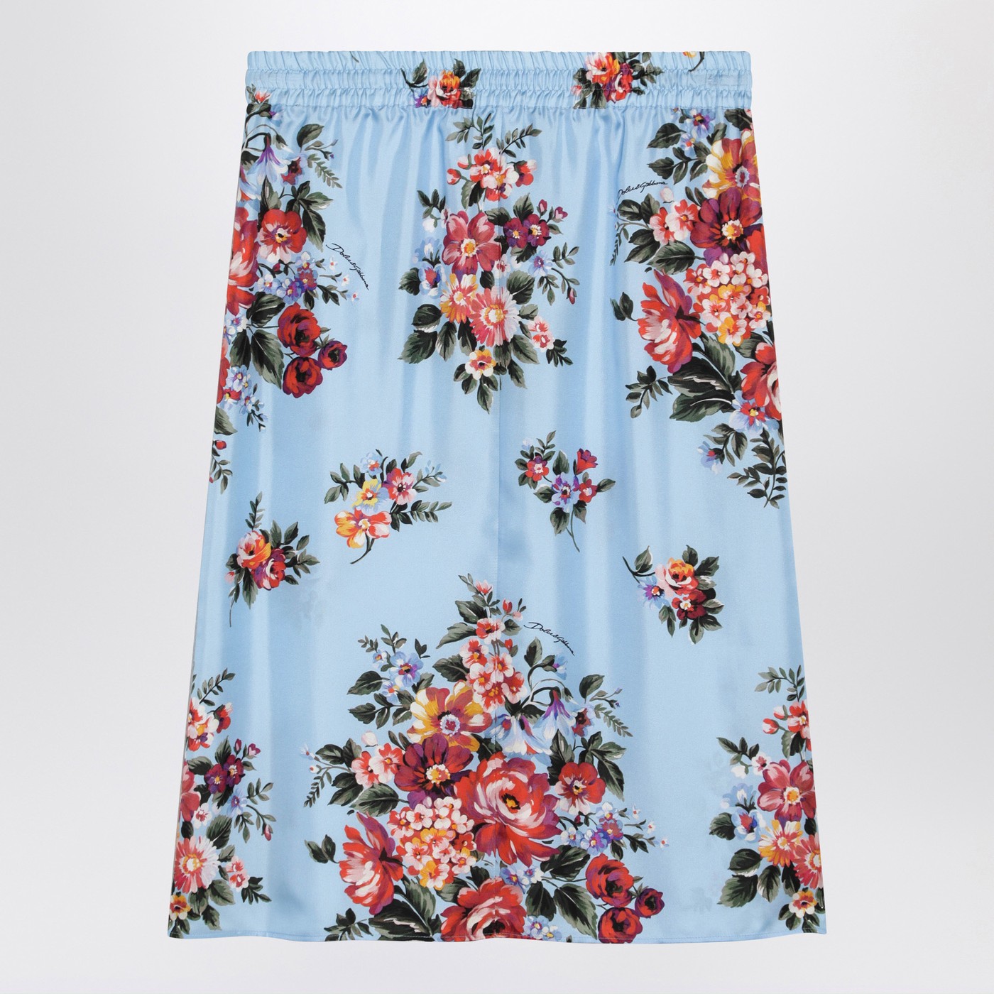 Dolce&Gabbana Silk Twill Skirt With Floral Print Women DOLCE & GABBANA