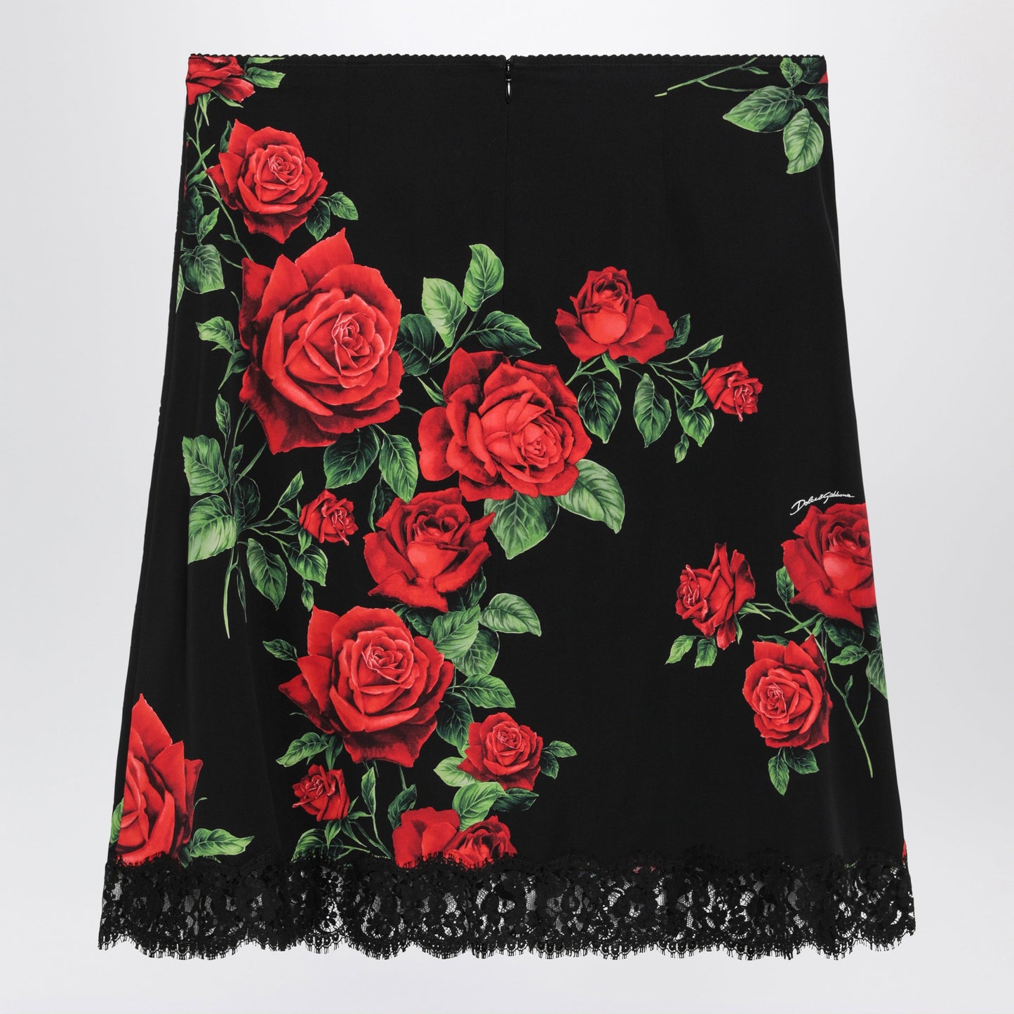 Dolce&Gabbana Floral-Pattern Skirt In Silk Blend And Lace Women DOLCE & GABBANA
