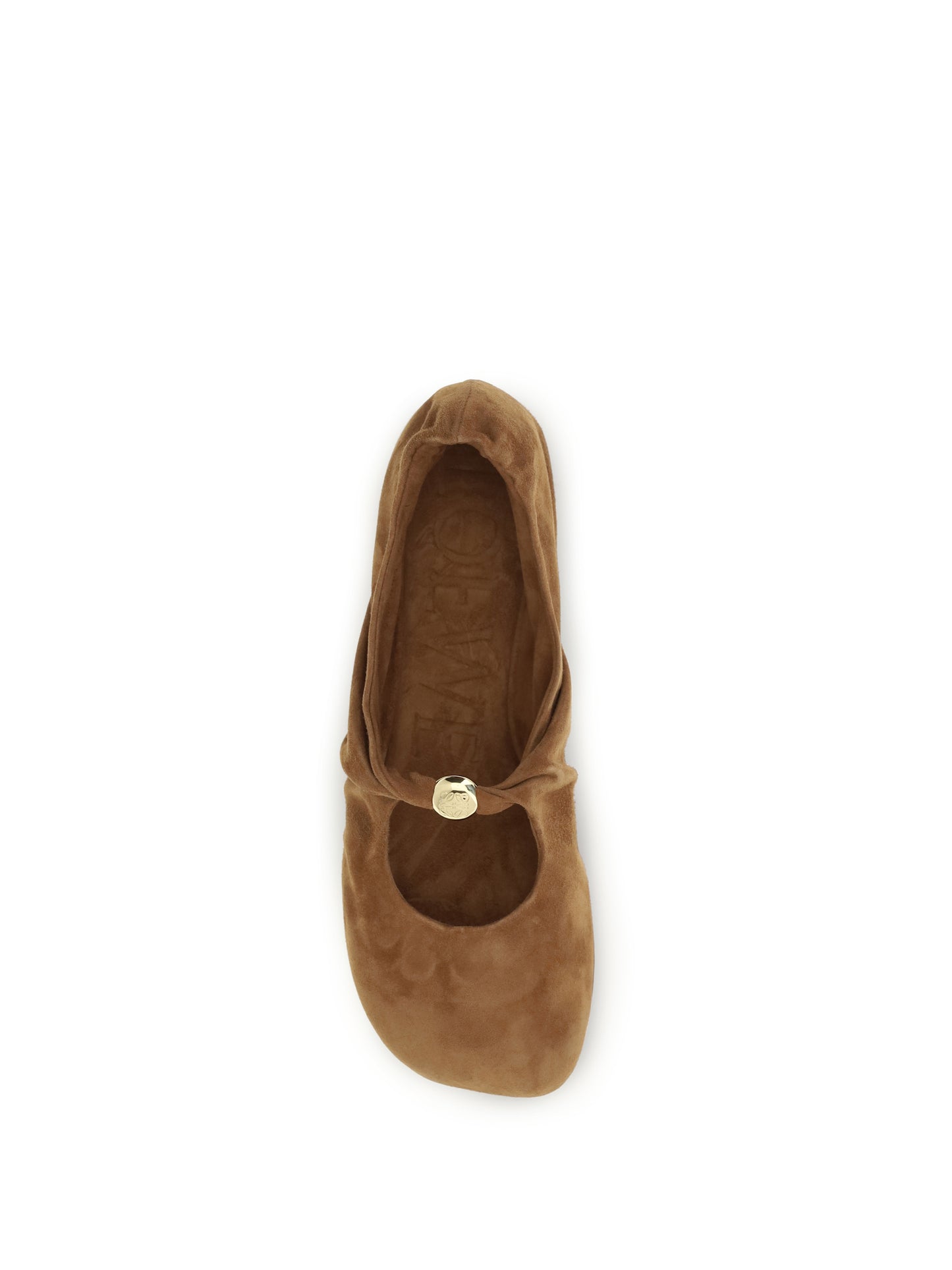 Loewe Women Pebble Soft Ballerinas In Suede Goatskin LOEWE