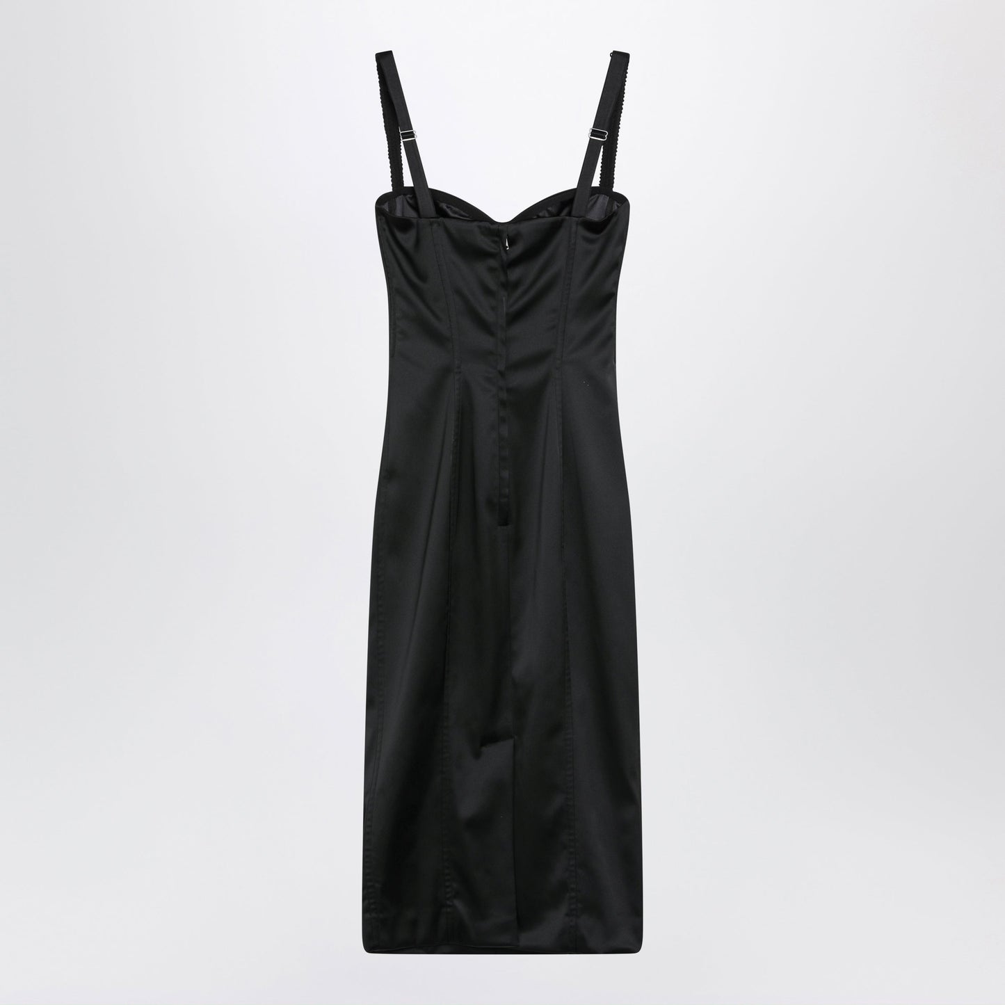 Dolce&Gabbana Black Satin Bustier Dress Women DOLCE & GABBANA