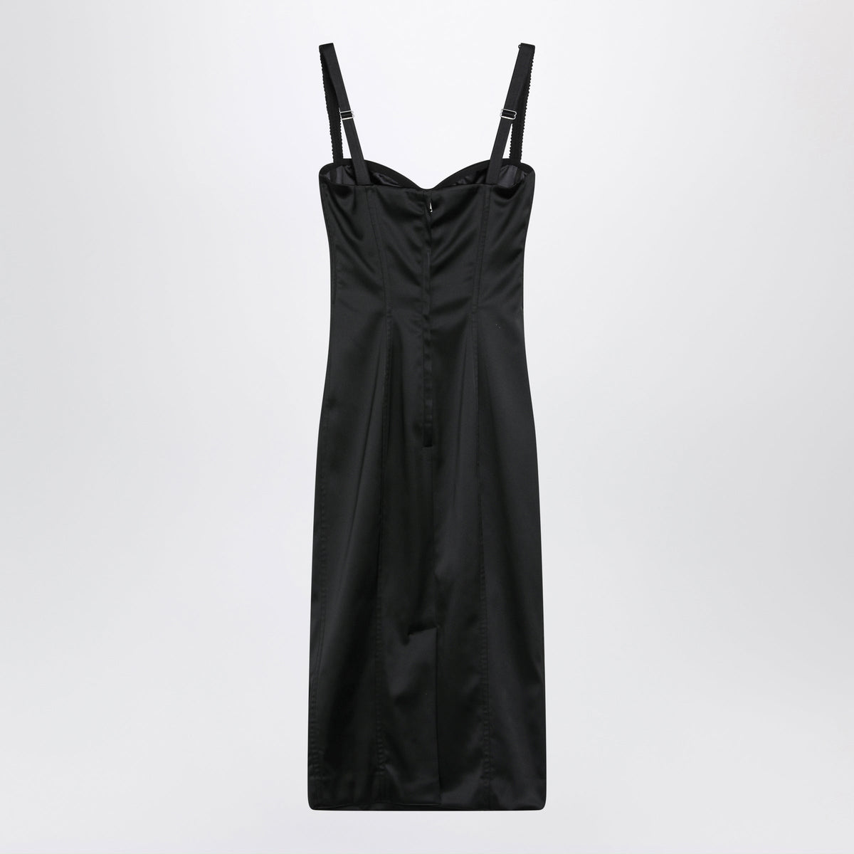 Dolce&Gabbana Black Satin Bustier Dress Women DOLCE & GABBANA