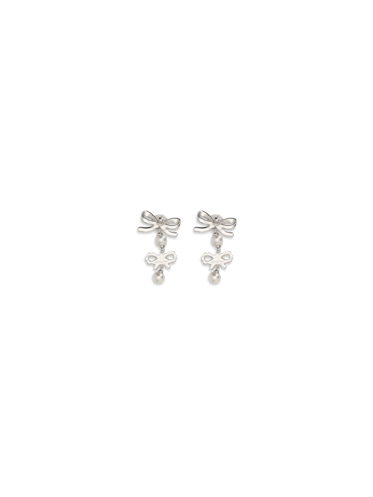 Self-Portrait Women Double Bow Pearl Earrings SELF-PORTRAIT