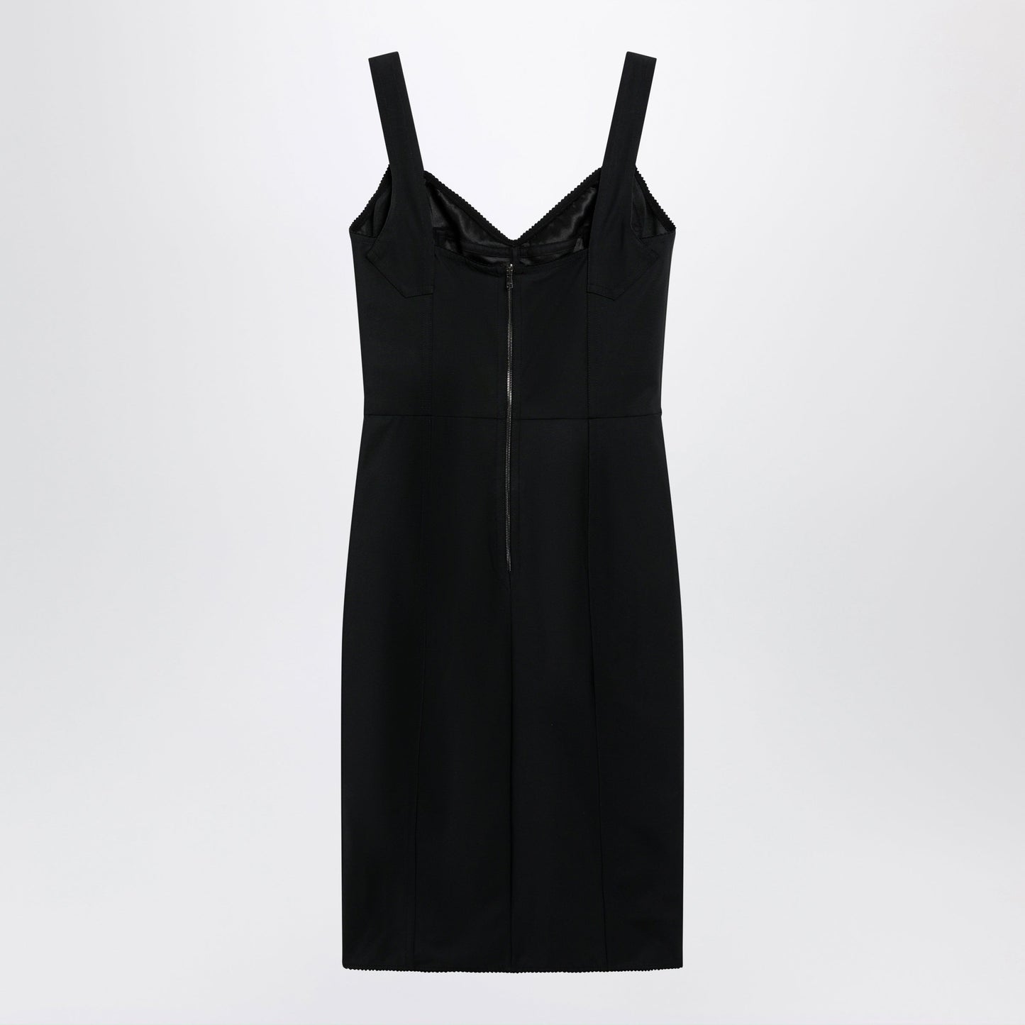 Dolce&Gabbana Black Sheath Dress With Lace Details Women DOLCE & GABBANA
