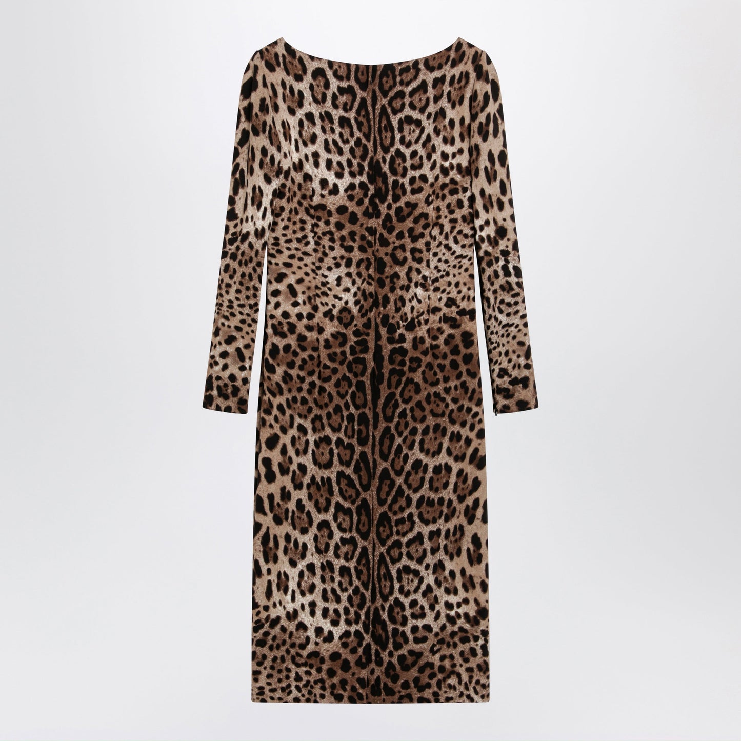 Dolce&Gabbana Leopard-Print Long-Sleeve Dress In Viscose Women DOLCE & GABBANA