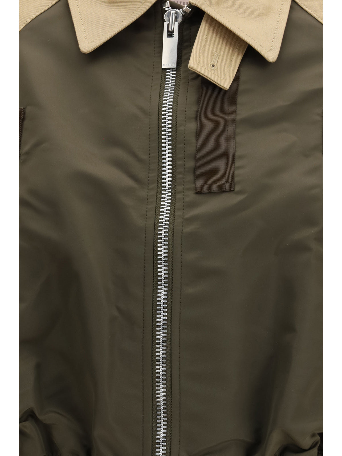 Sacai Women Cotton And Nylon Bomber Jacke SACAI