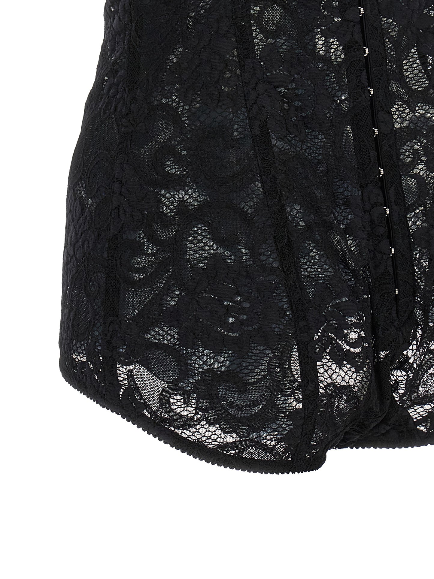 Dolce & Gabbana Women Satin And Lace Corsetry Bodysuit DOLCE & GABBANA
