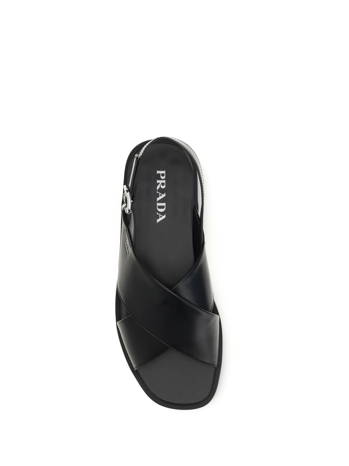 Prada Men Saffiano Criss-Cross Sandals PRADA