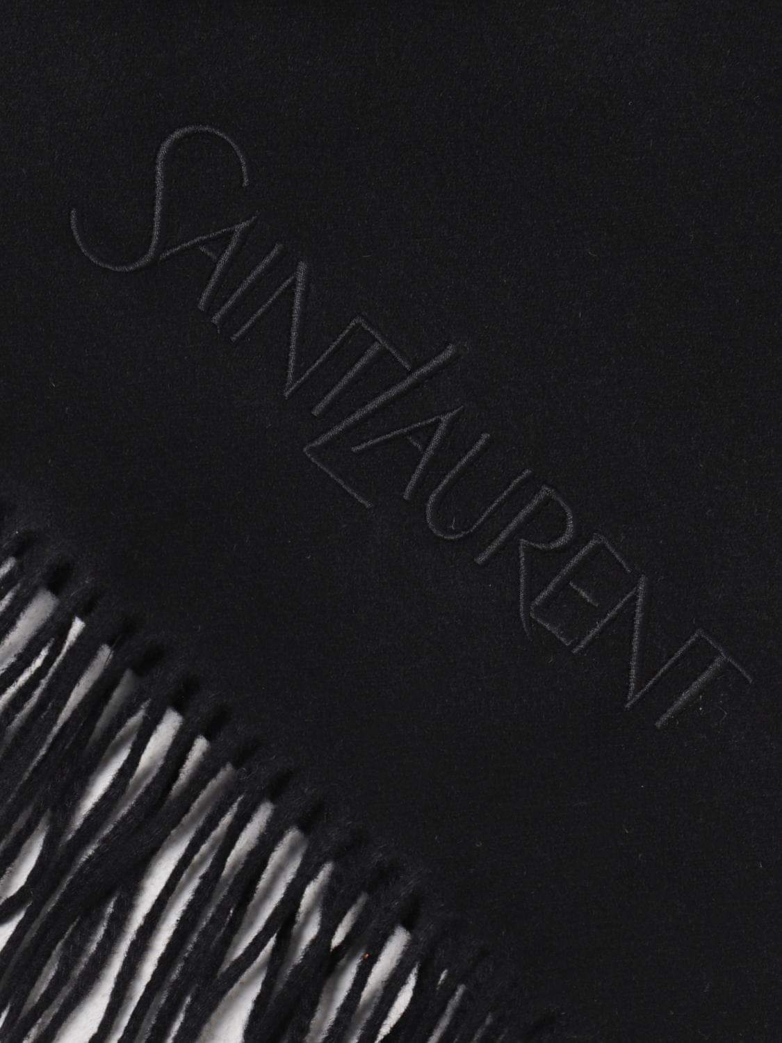 Saint Laurent Scarf Men Black SAINT LAURENT